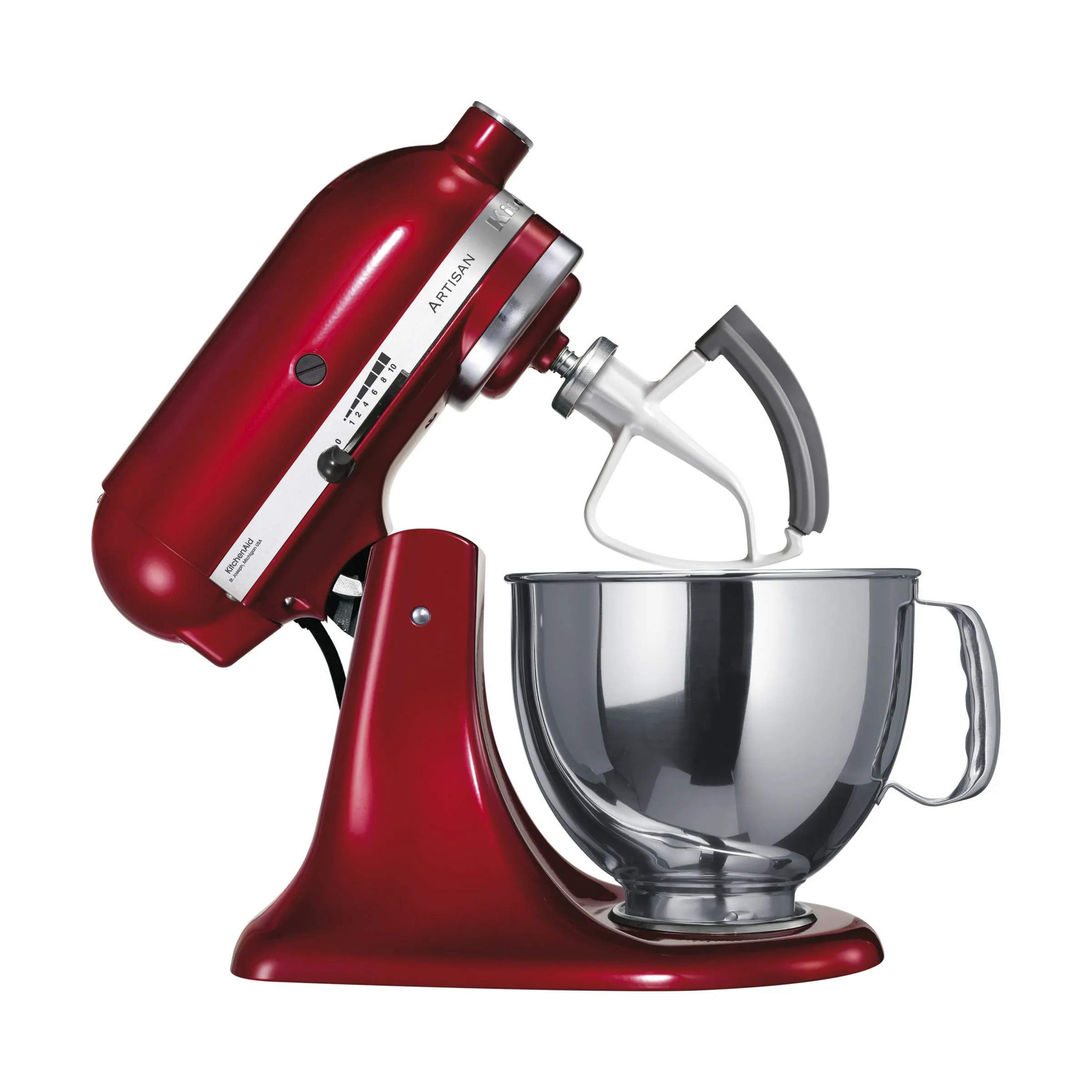 KitchenAid Tilbehør til røremaskiner Artisan Piskeris m. flexkant i Hvid, 2