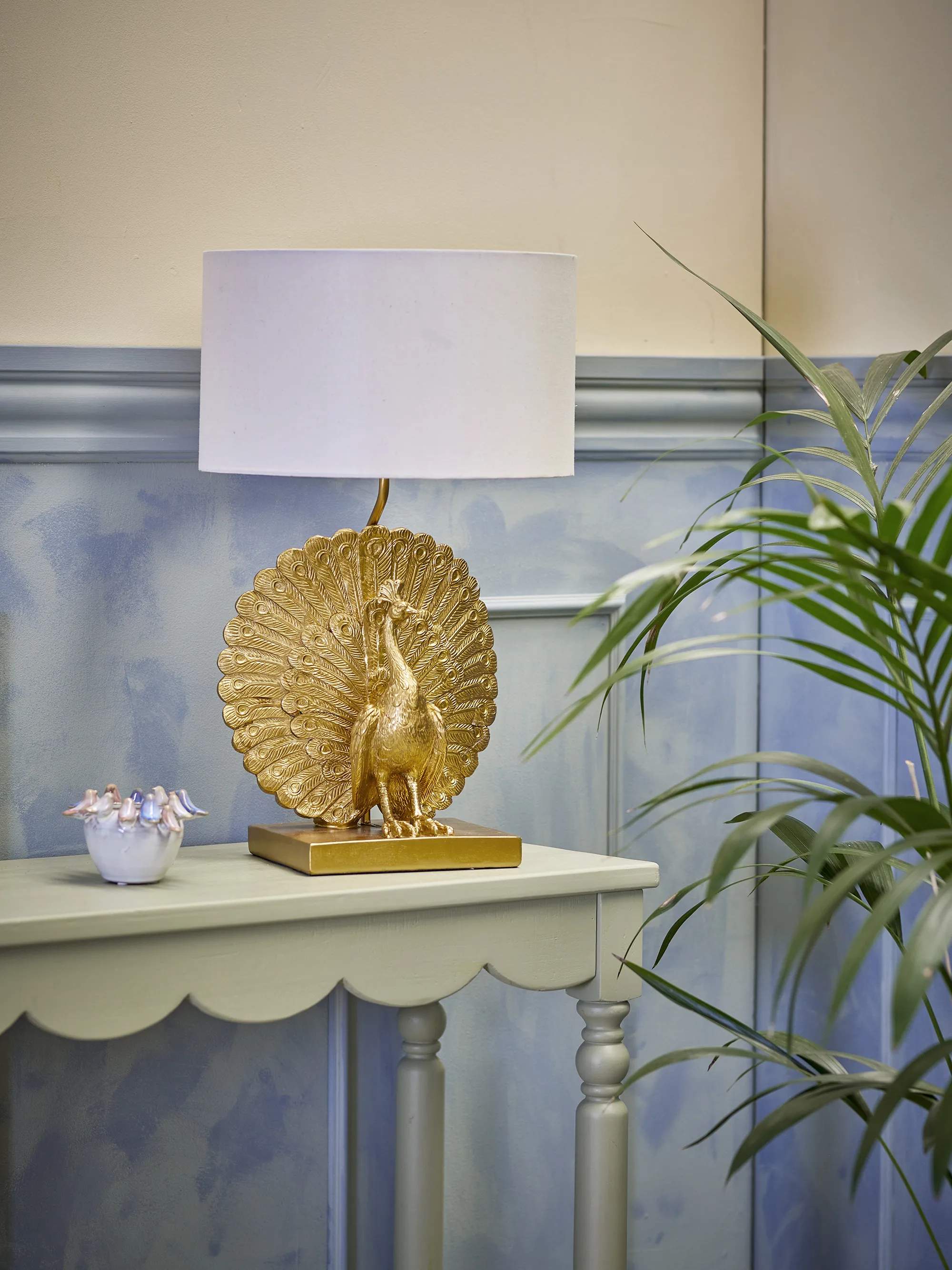 Creative Collection Bordlamper Peacock Bordlampe i Guldfarvet, 2