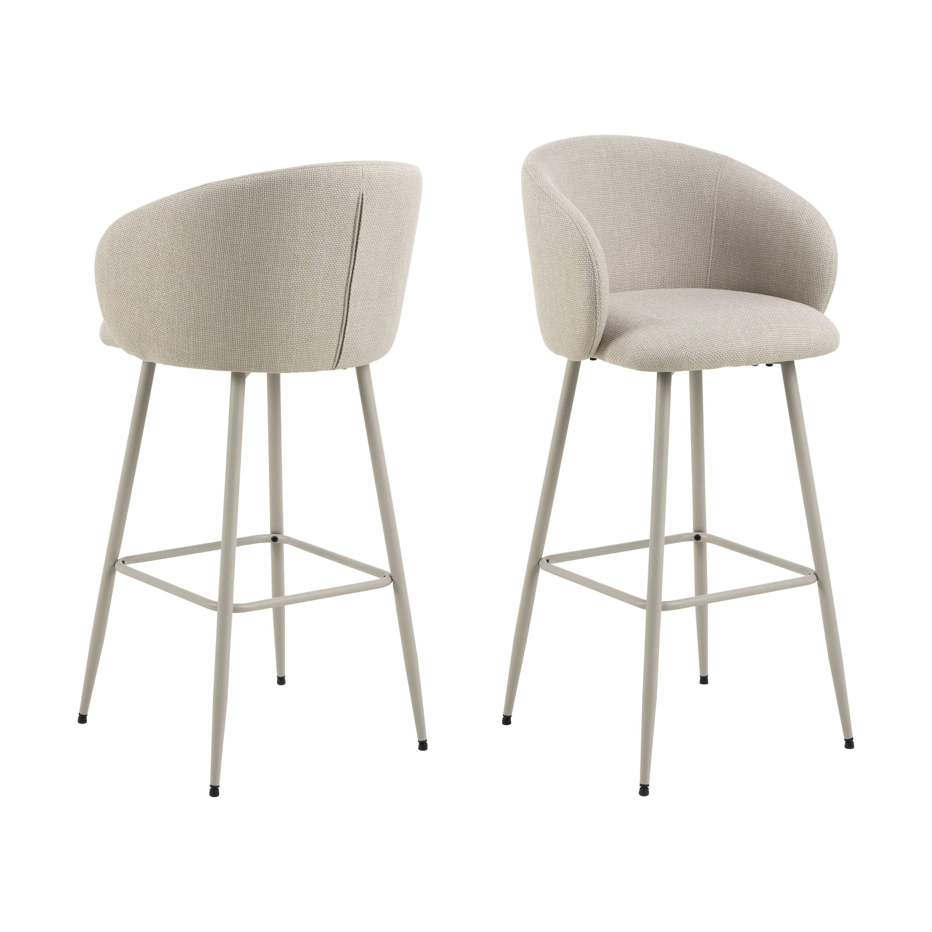 CASA Living Barstole Eleanor Barstol - 2 stk i Beige, 3