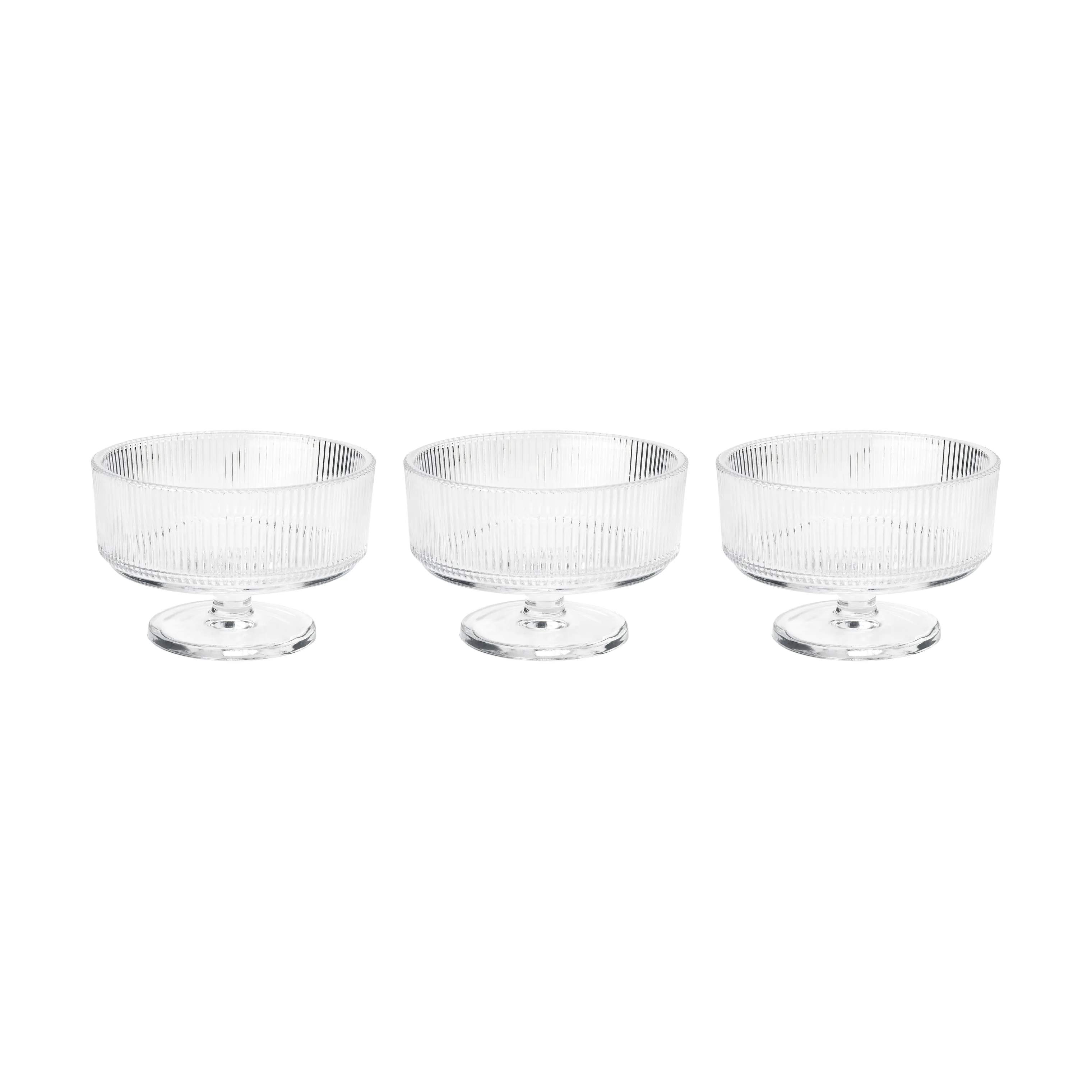 Pilastro skål - 3 stk., clear, large