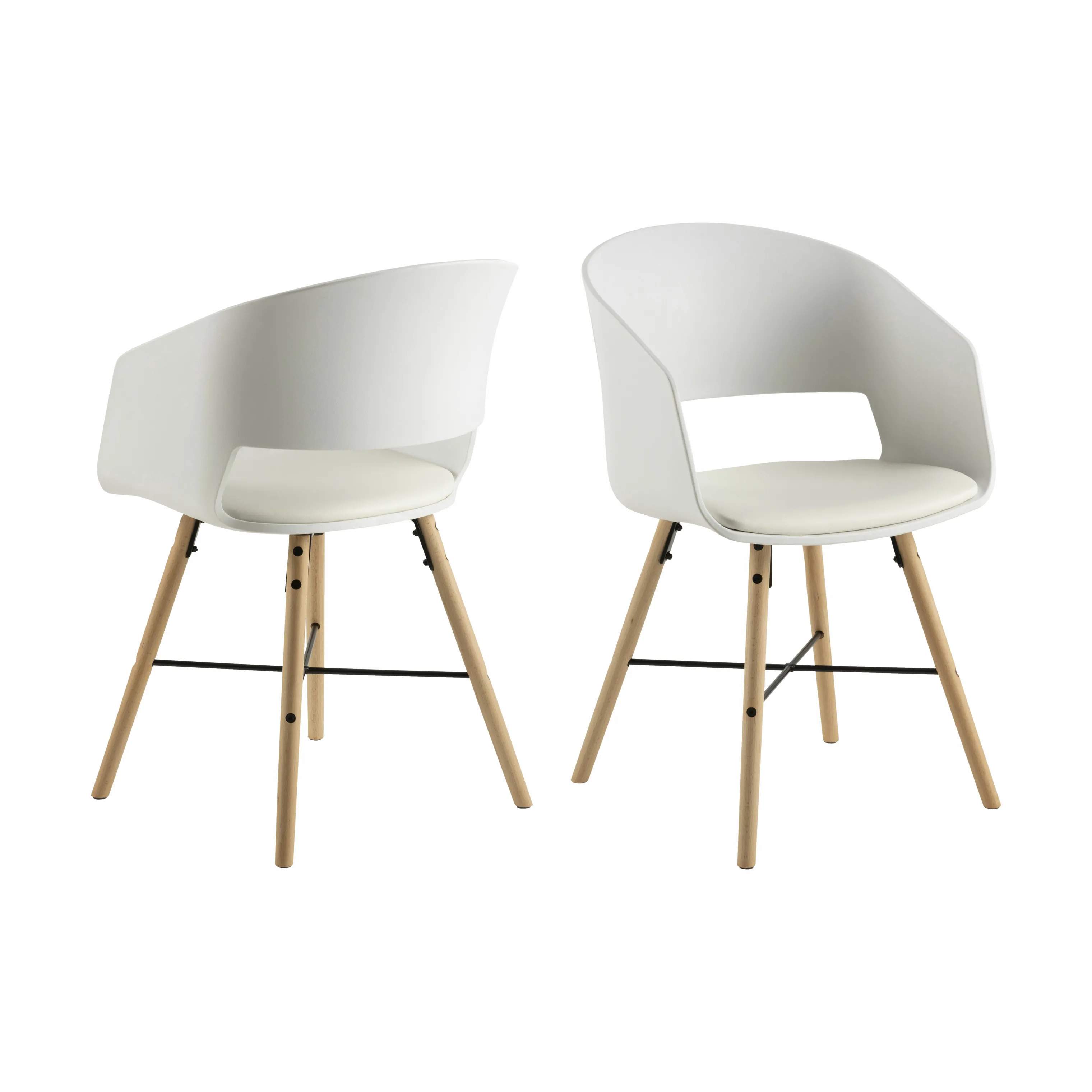 CASA Living Spisebordsstole Luna Spisebordsstol - 2 stk. i hvid, 4