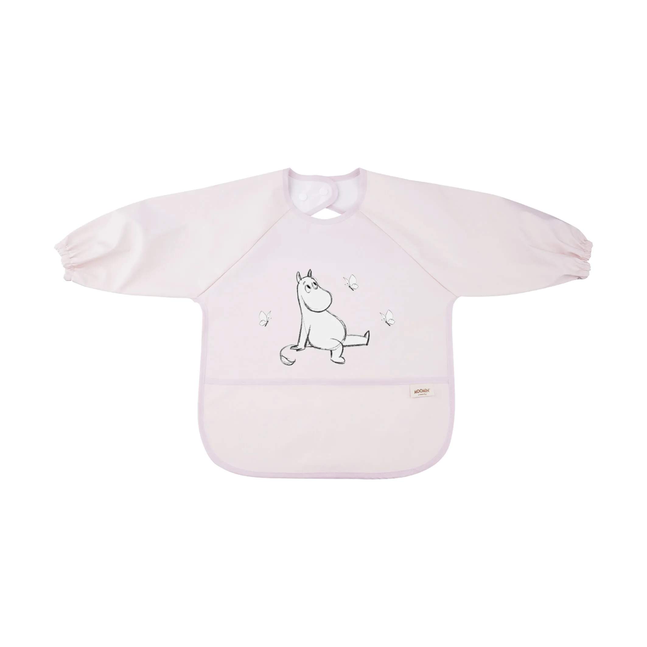 Barbo Toys Hagesmækker Moomin Hagesmæk med ærmer i Pink, 1
