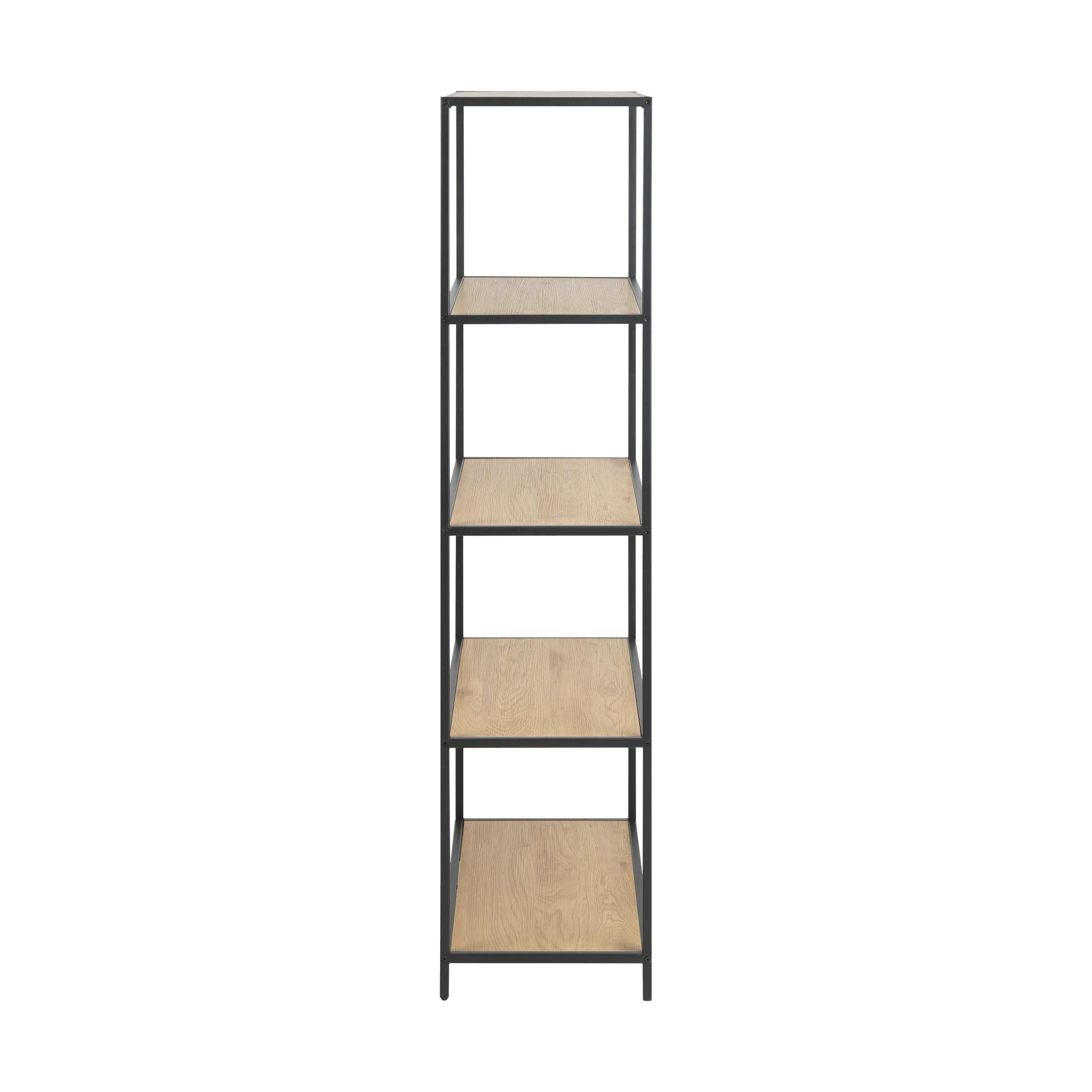 CASA Living Reoler og tilbehør Seaford Reol i Vild eg/mat sort, 4