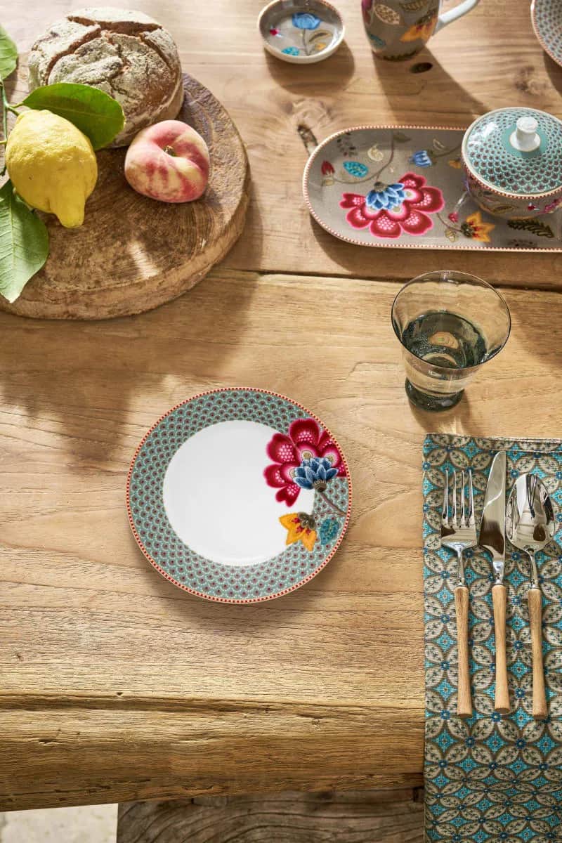 PIP Studio Frokosttallerkener Blooming Tales Frokosttallerken i Blå, 21 cm, 2