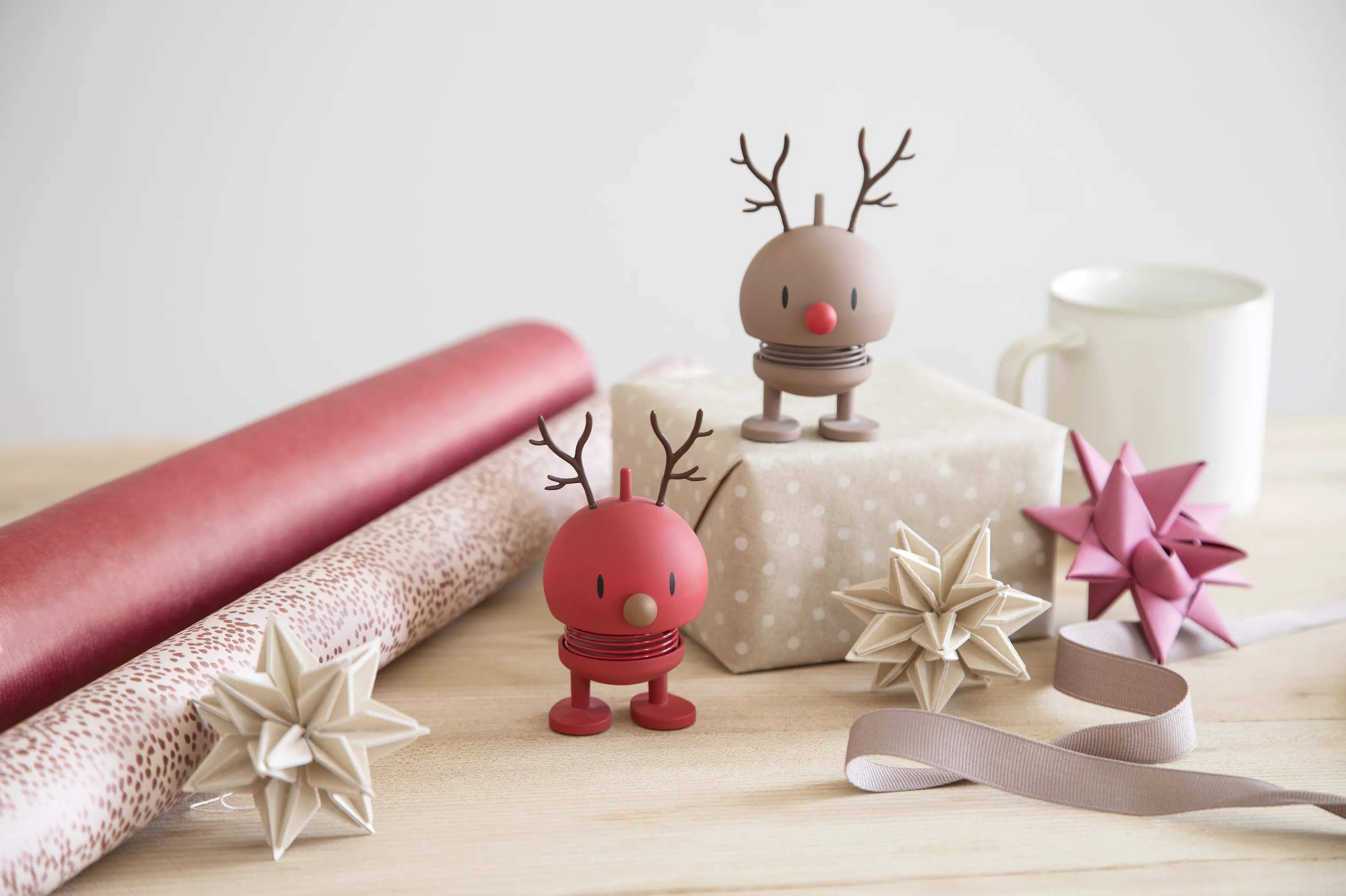 Hoptimist Dyrefigurer Christmas Bumble - Rensdyr i Berry, 9,2, 3
