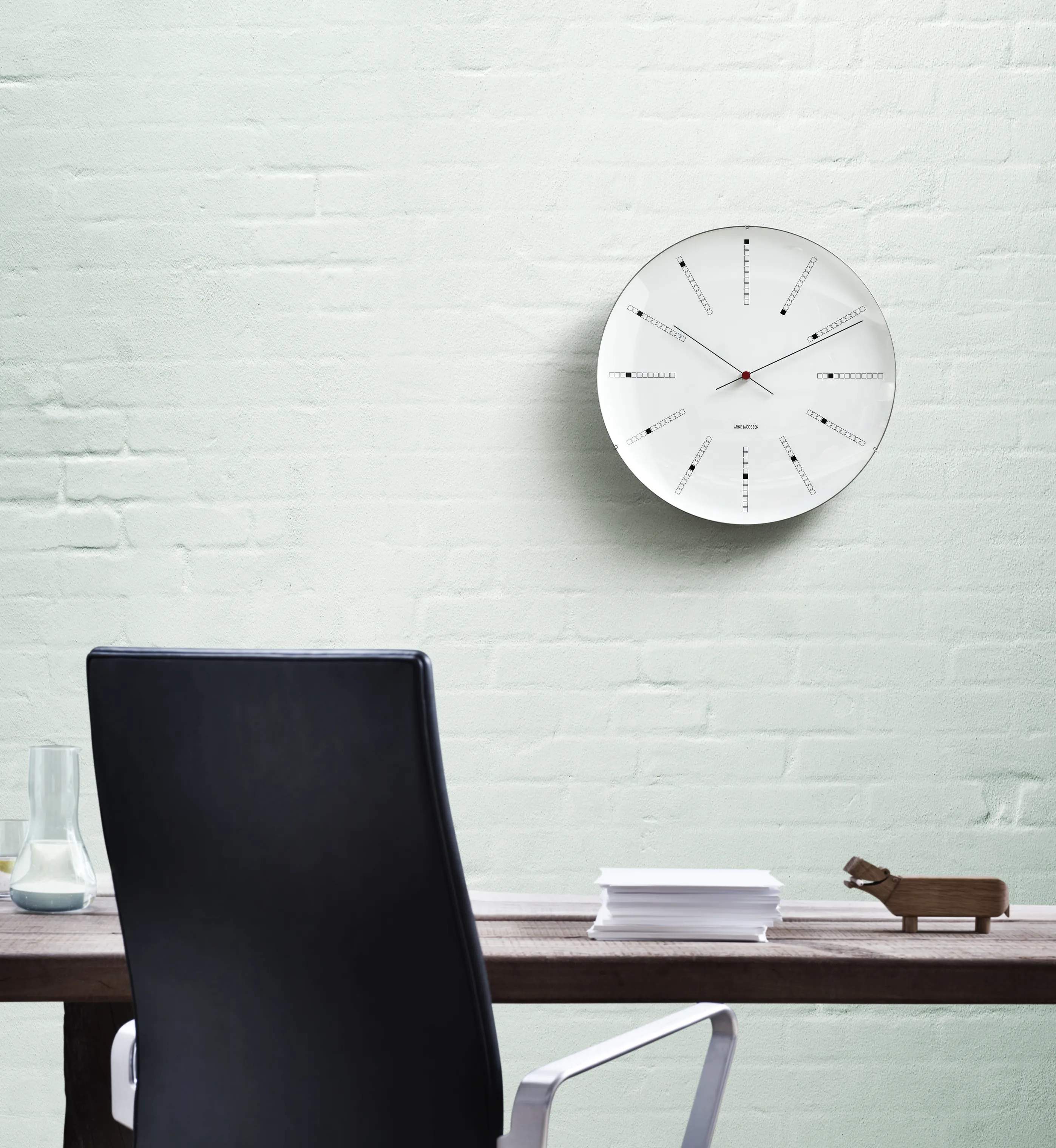 Arne Jacobsen Vægure Vægur i Hvid, 21 cm, 3