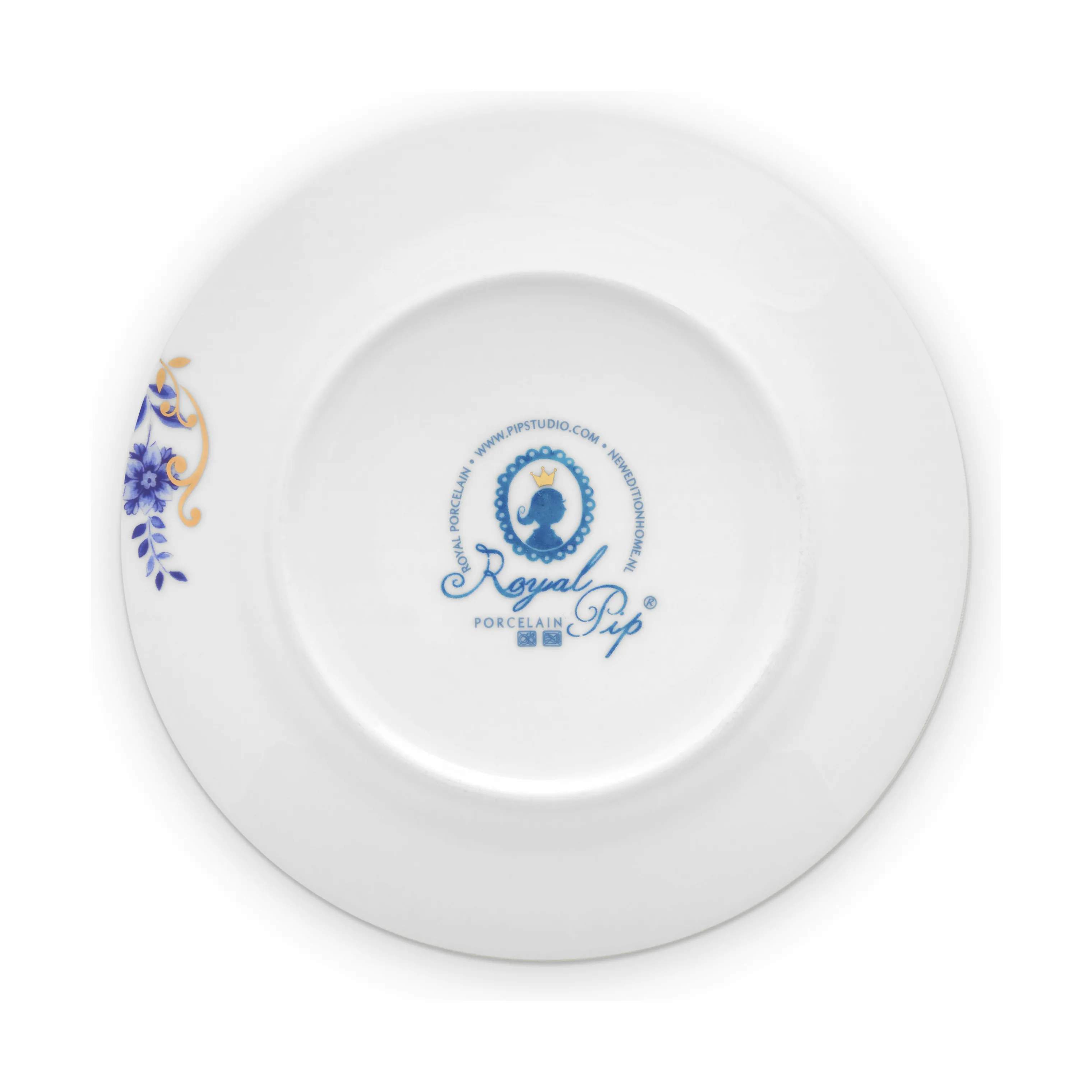 PIP Studio Frokosttallerkener Royal Stripes Tallerken i Blue / White, 21,4 cm, 2