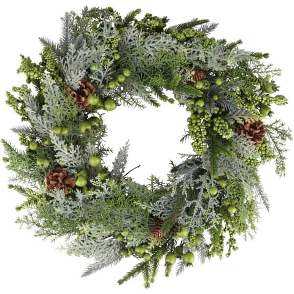 Casa Christmas Øvrigt julepynt Krans i grønne bær, 1