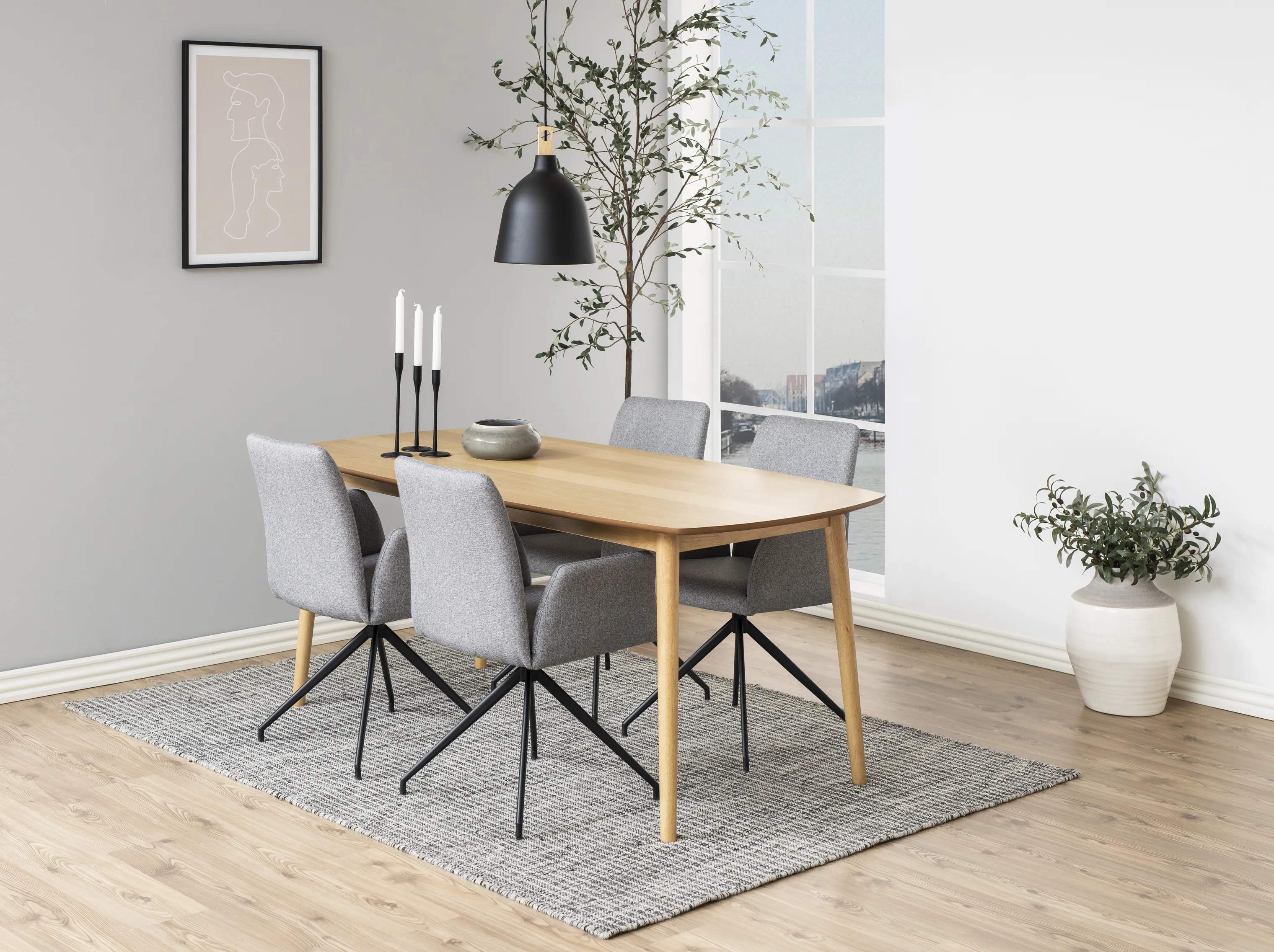 CASA Living Spisebordsstole Naya Spisebordsstol i Grå, 3