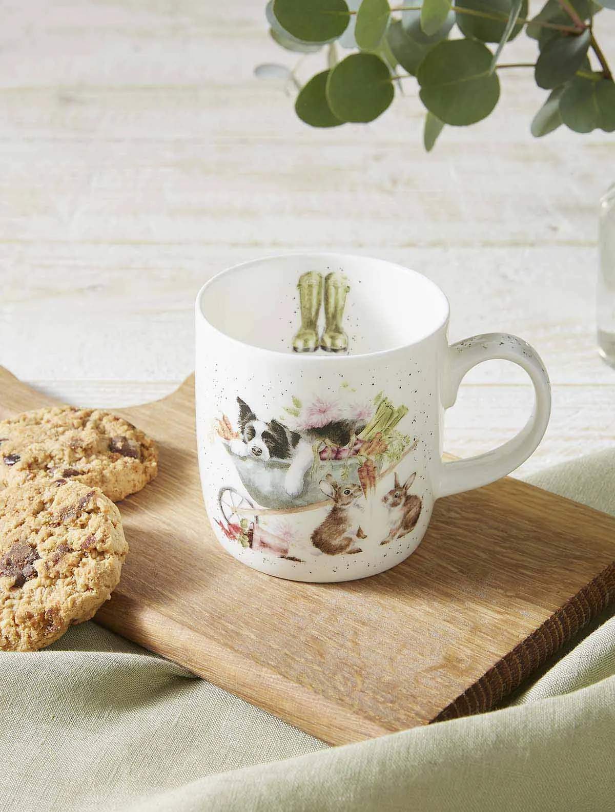 Royal Worcester Krus og kopper med hank Wrendale Krus - Sleeping job i Kat og hund, 3