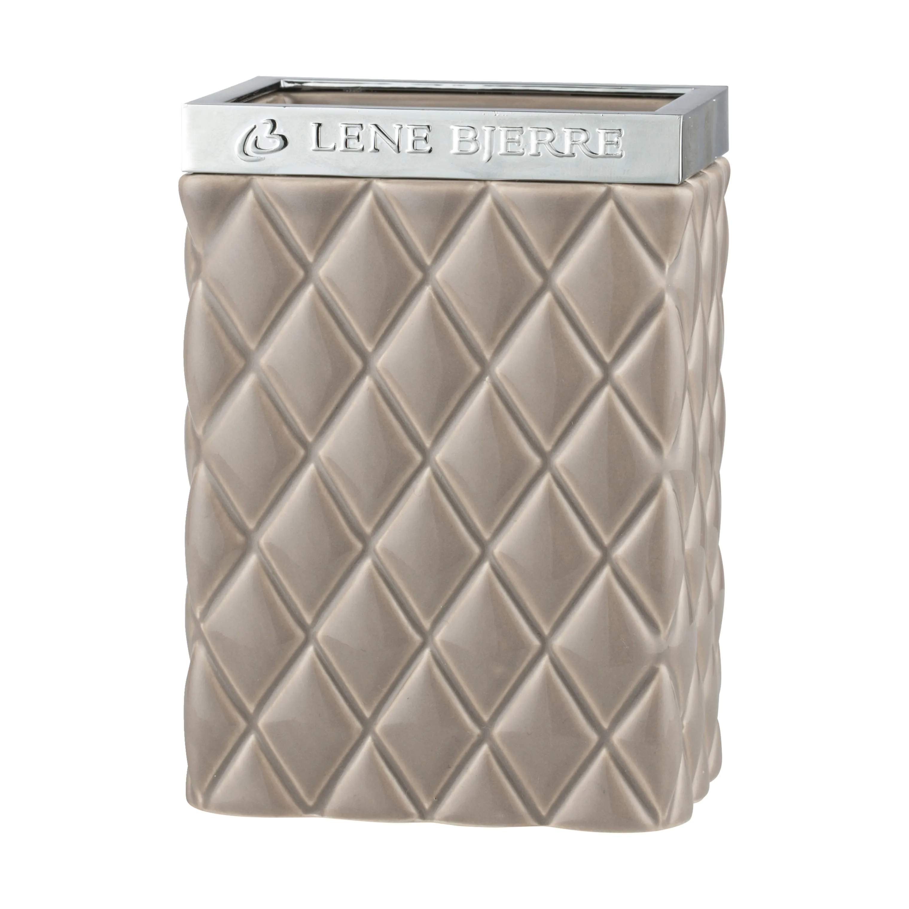 Lene Bjerre Tandbørsteholdere Portia Tandkrus i Beige/sølv, 1