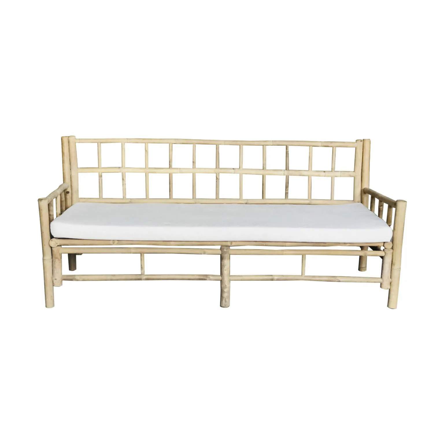 CASA Living Havesofaer Sommer 2021 Bambus Sofa - 3 pers. i Creme, 70 cm, 1