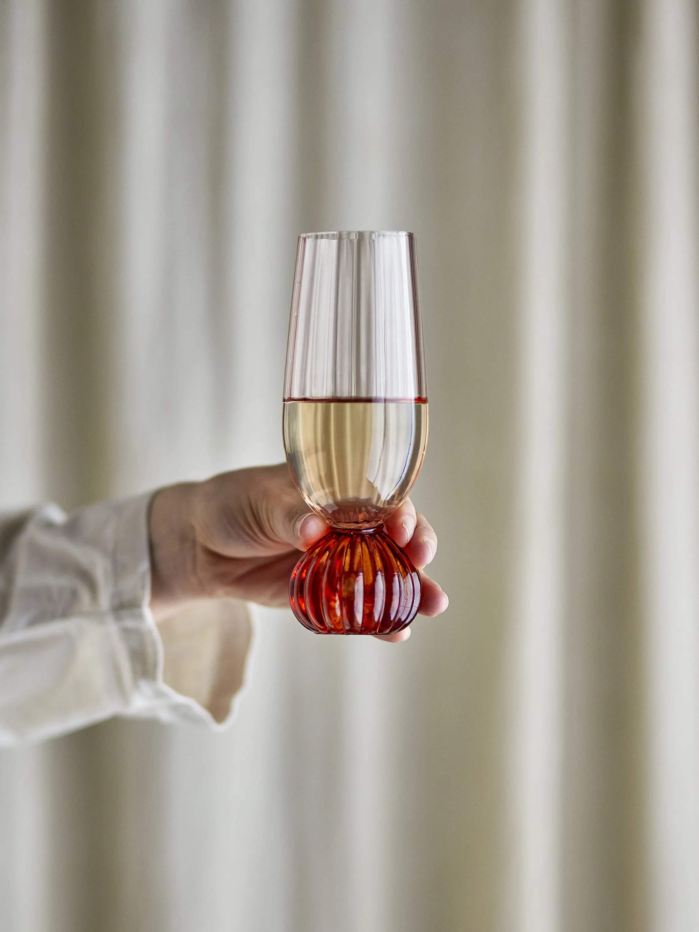 Bloomingville Champagneglas Taurin Champagneglas i Lyserød, 3