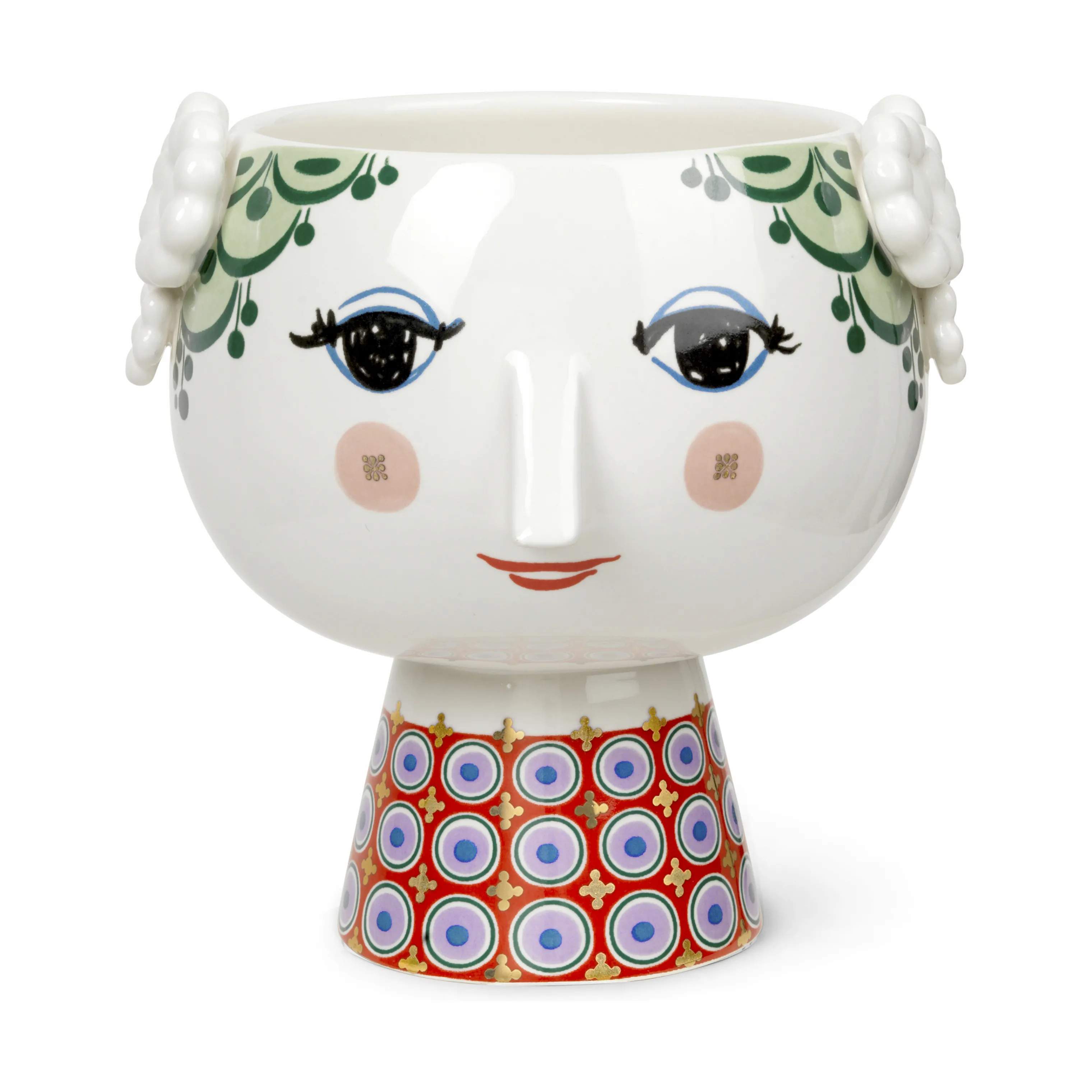 Bjørn Wiinblad Urtepotteskjulere Bjørn Wiinblad Gobelin Eva Urtepotteskjuler på fod i Rød/grøn, 1