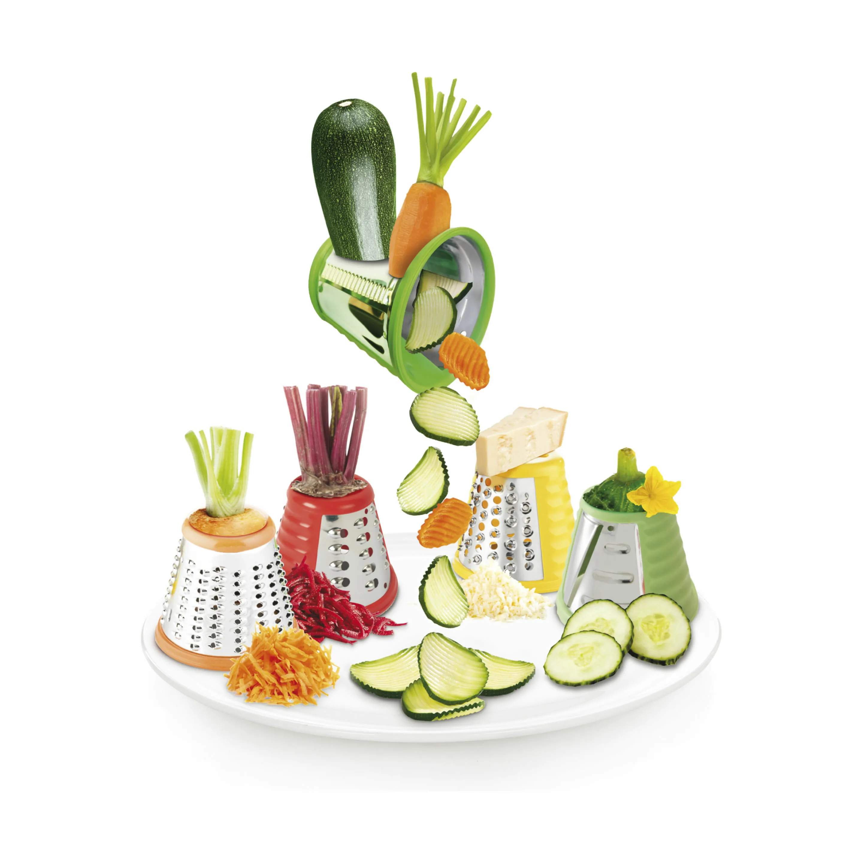 Tefal Rivejern Fresh Express+ Grøntsagssnitter i Rød/hvid, 3