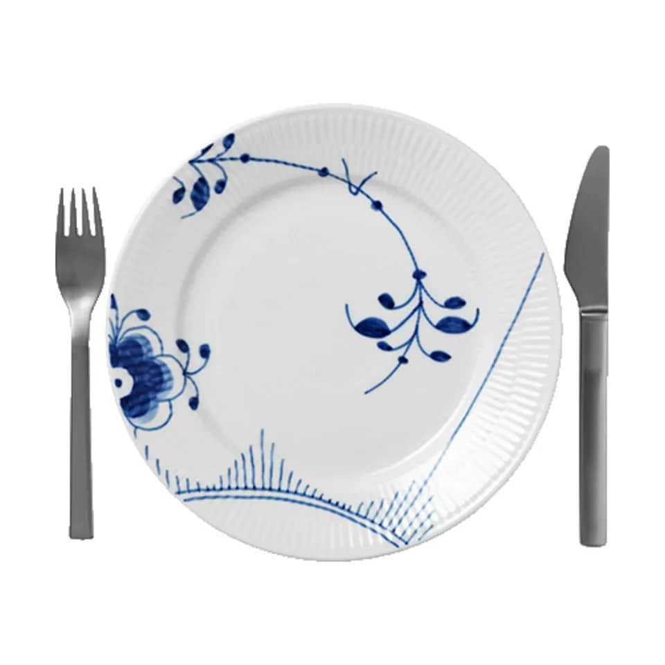 Royal Copenhagen Frokosttallerkener Blå Mega Riflet Frokosttallerken #2 i Frokosttallerken #2, 4