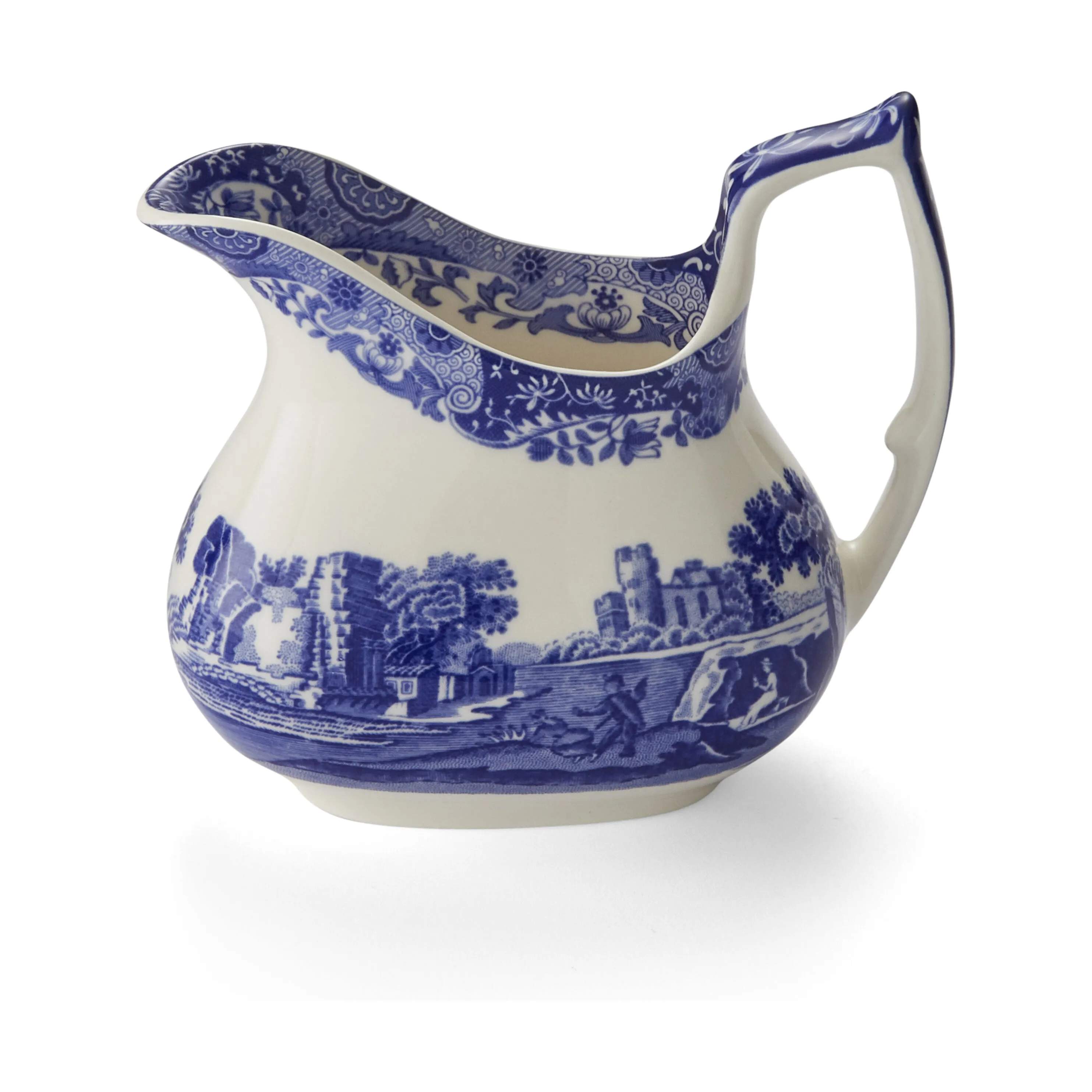Spode Mælke- og flødekander Blue Italian Blue Italien Flødekande i blå/hvid, 1