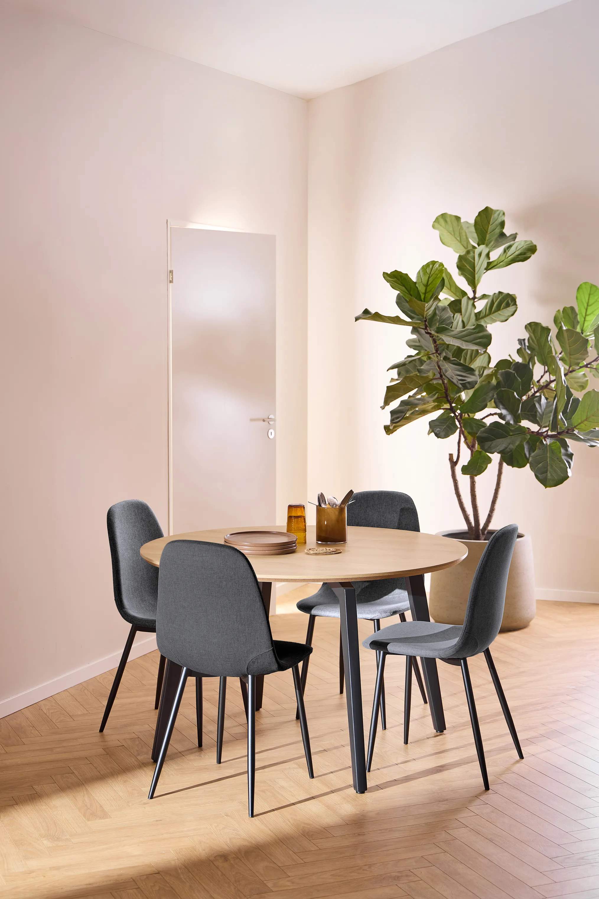 CASA Living Spiseborde Cadiz Spisebordssæt - 5 dele i Mørkegrå, 2