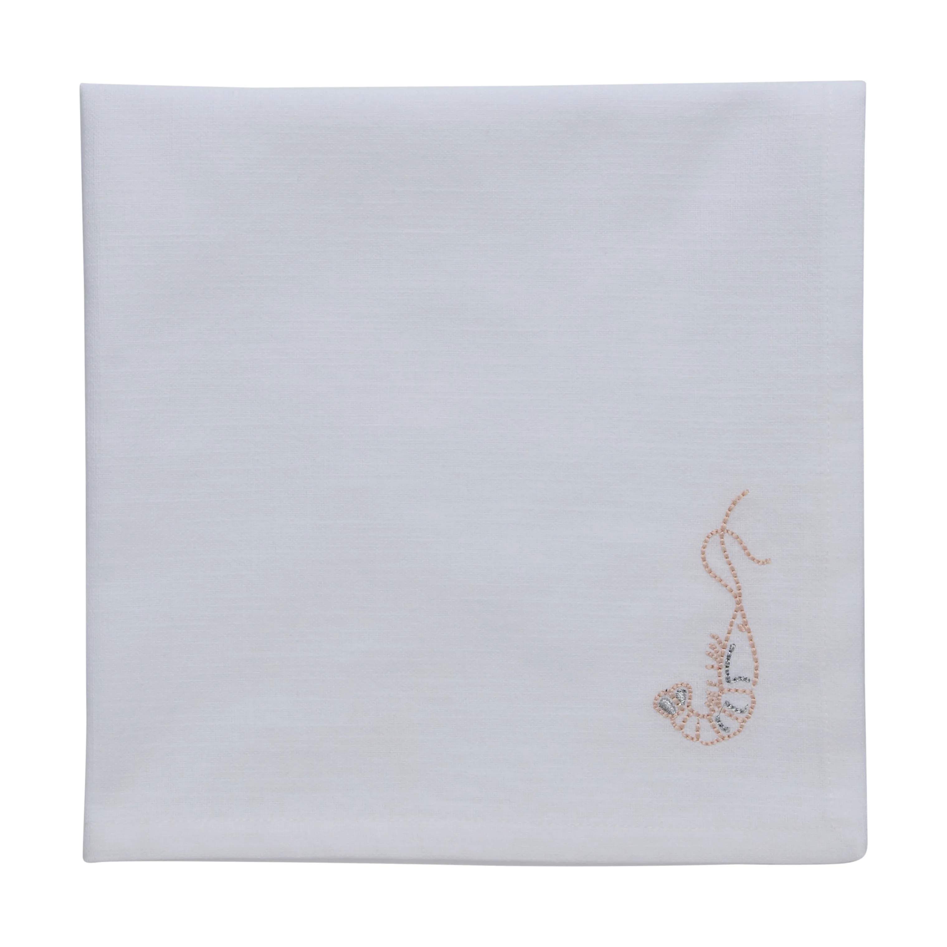 Lene Bjerre Stofservietter Nerina Stofserviet i Hvid/ m reje, 1