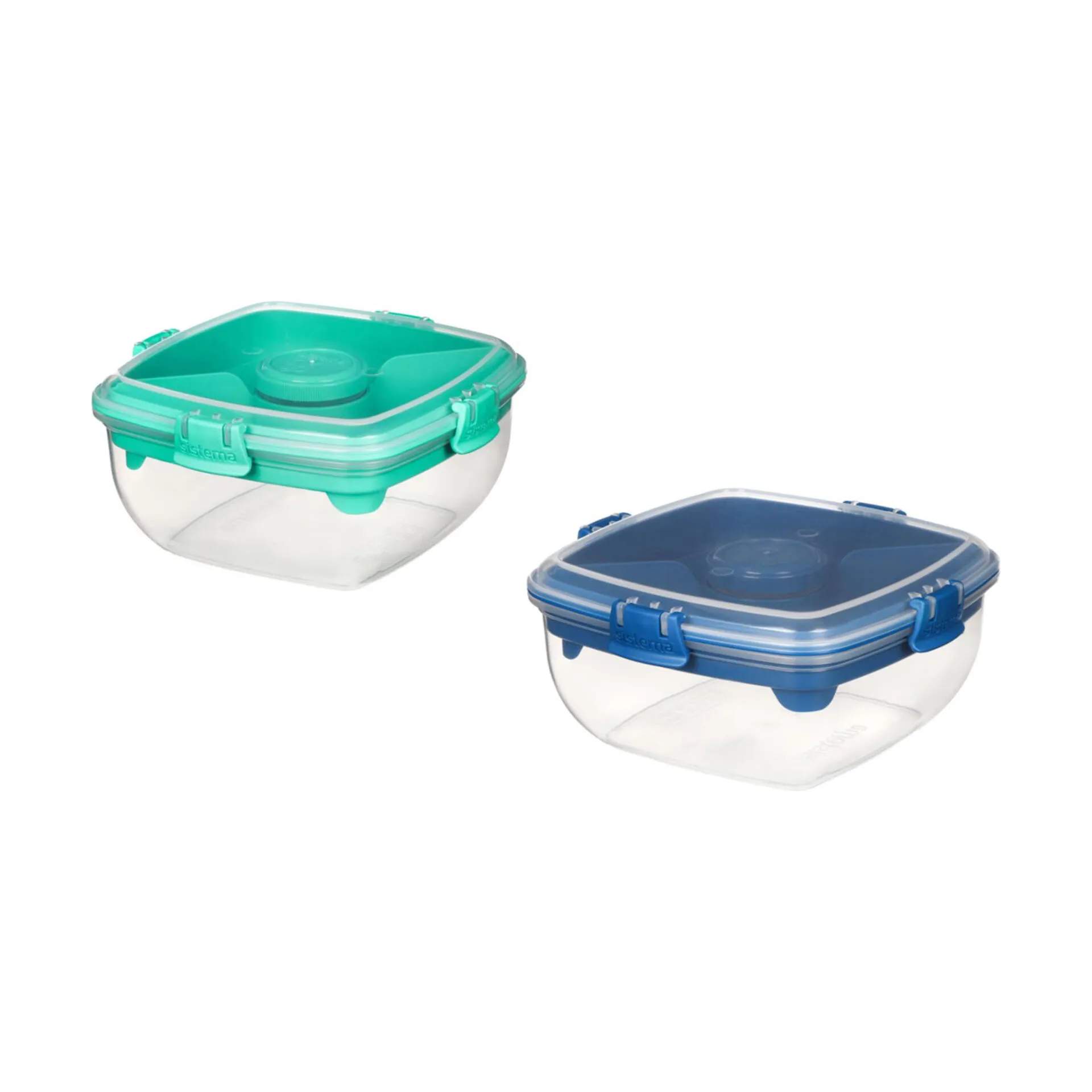 Sistema Opbevaringsbokse Lunch Salatboks - 2 stk. i Blå/mint, 1