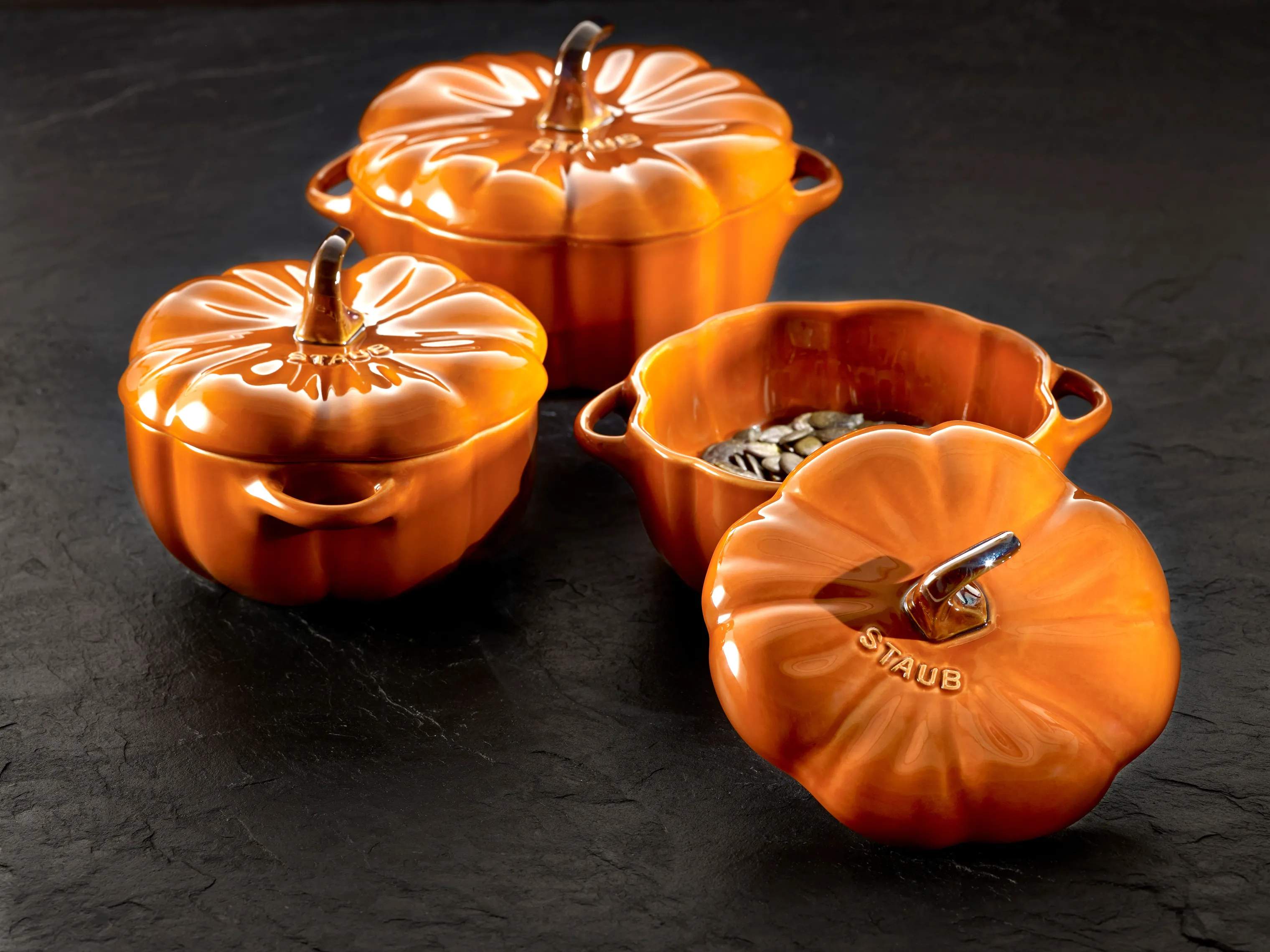 Staub Stegesøer Ceramic by Staub Græskar Cocotte i Kanel, 0.5 L, 2