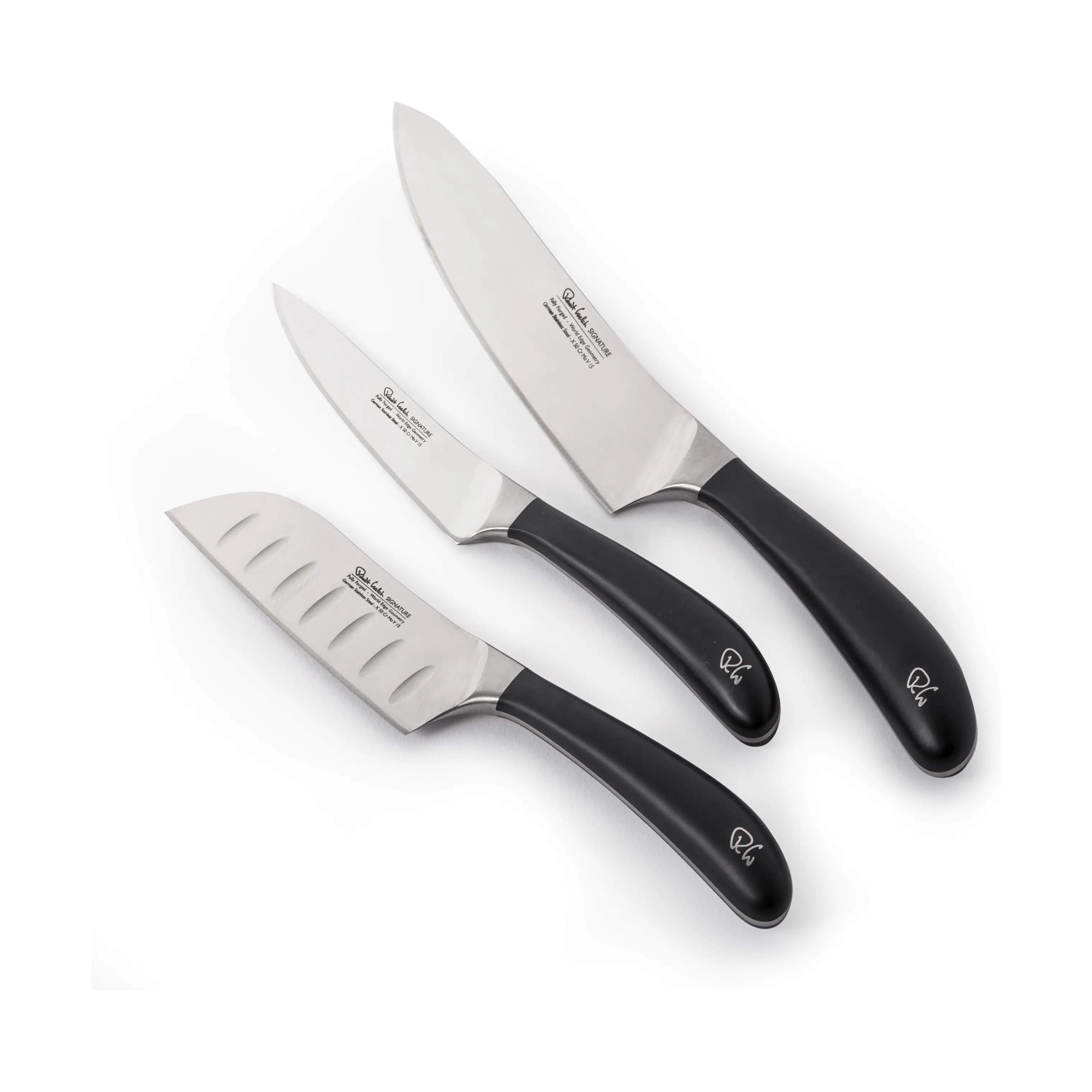 Robert Welch Knivsæt Signature Home Chef Knivsæt - 3 dele i Sort/rustfrit stål, 1