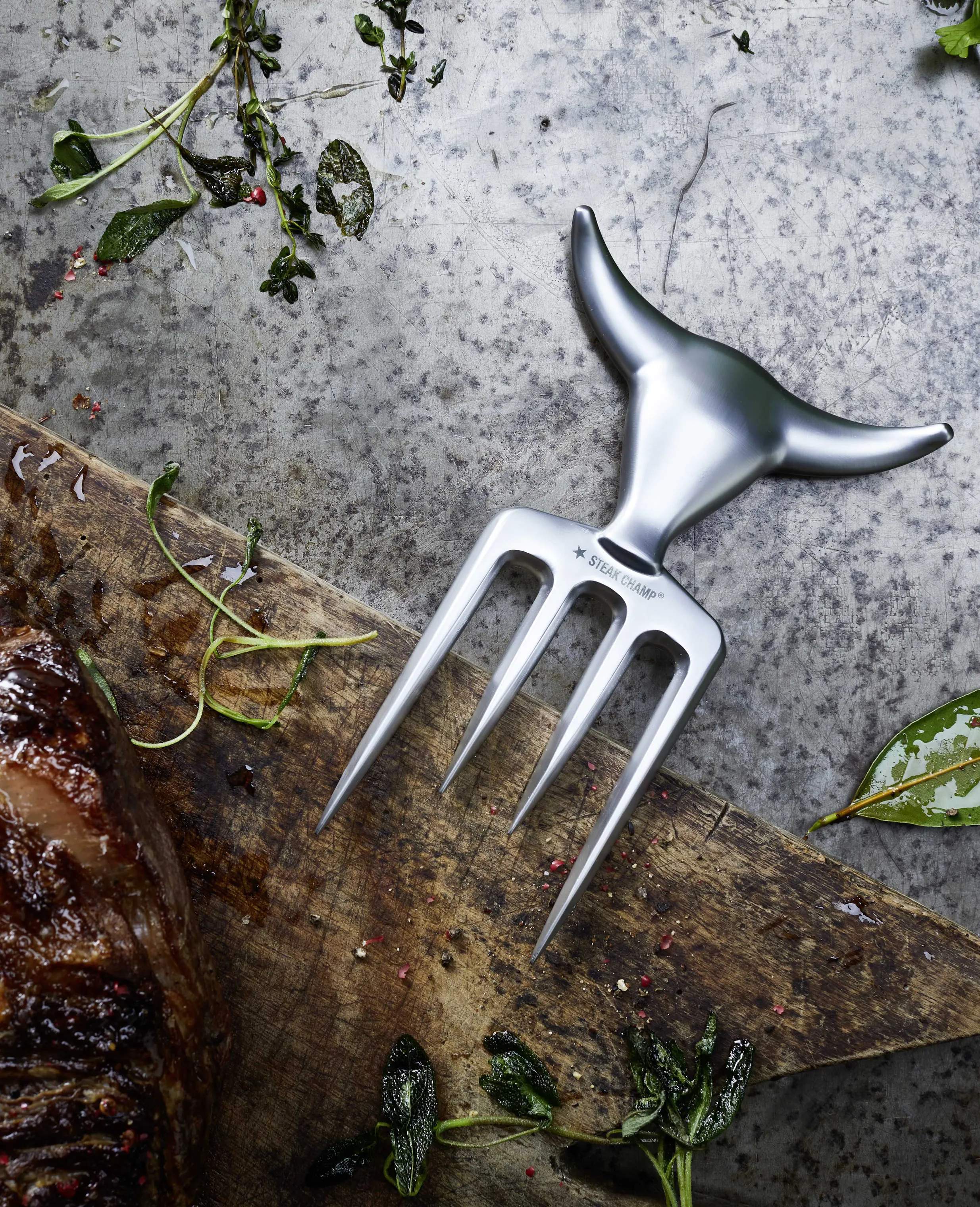 Steak Champ Stegegafler Bull Fork Stegegaffel i Stål, 4