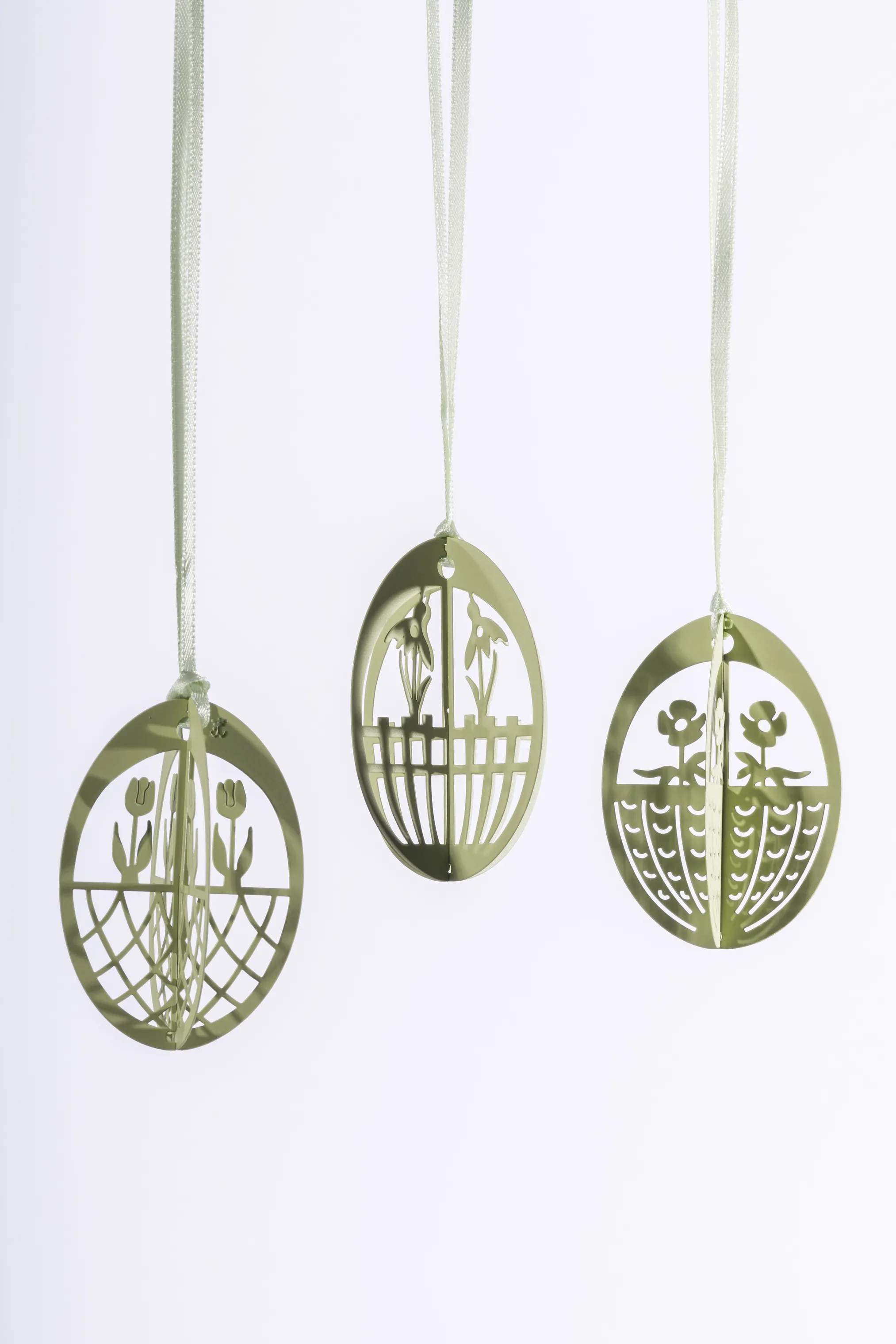 Jette Frölich Design Påskeæg og ophæng Design Påskeæg - 3 stk. i grøn, 1