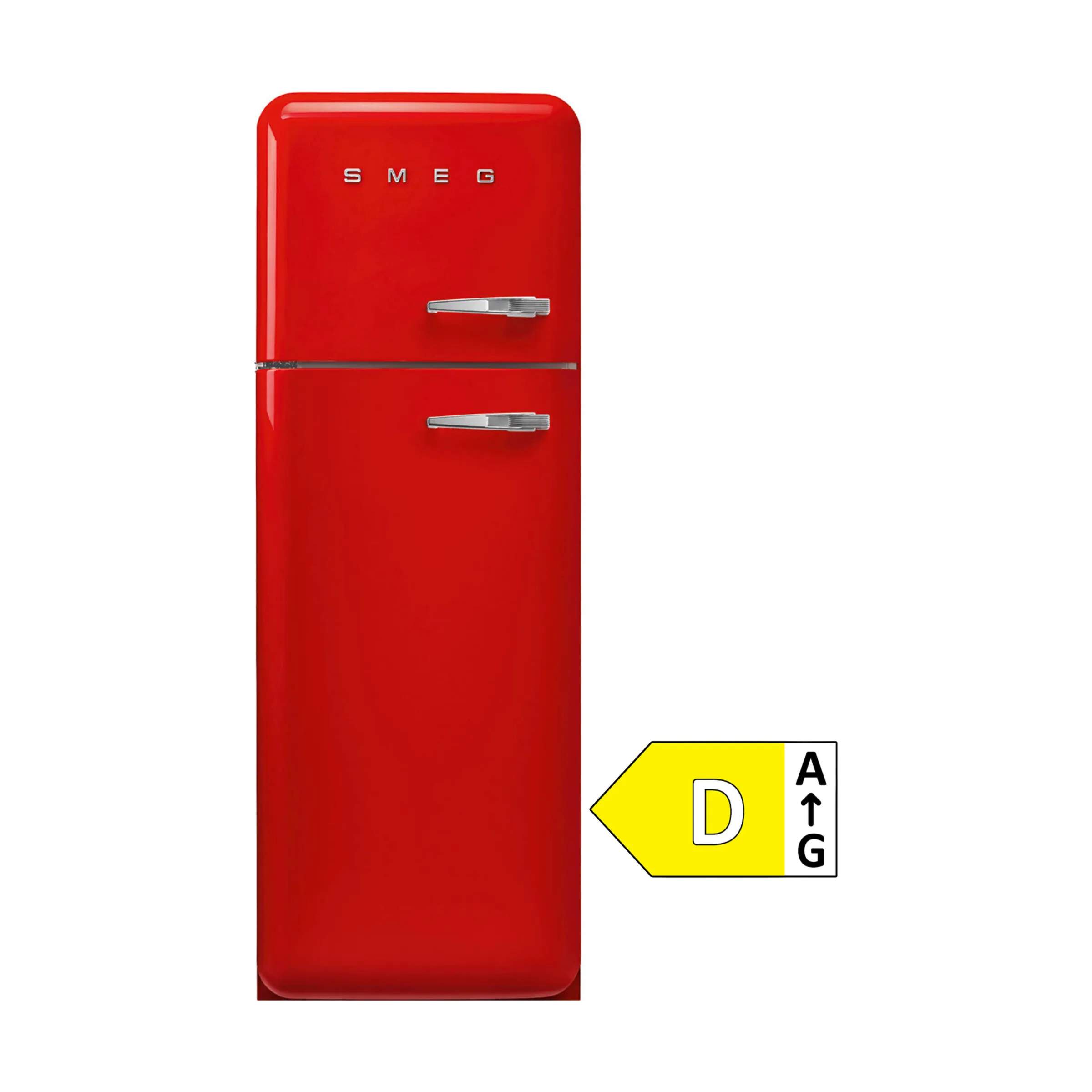 Smeg Køleskabe 50's Style Kølefryseskab i Rød, 1