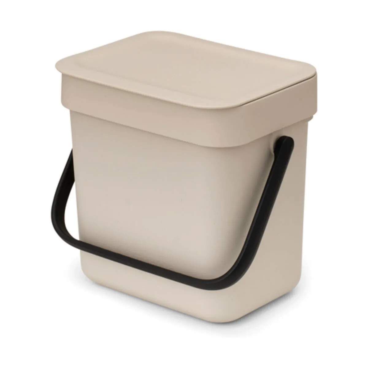 Brabantia Spande uden pedal Sort & Go Affaldsspand i Soft Beige, 3 L, 1