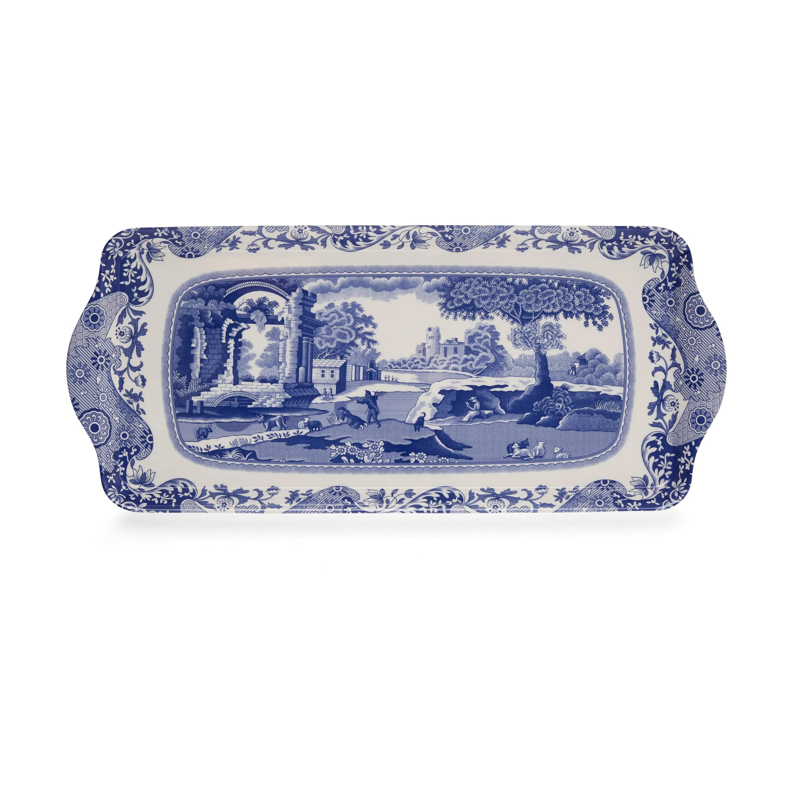 Spode Bakker Blue Italian Serveringsbakke i Blå/Hvid, 1