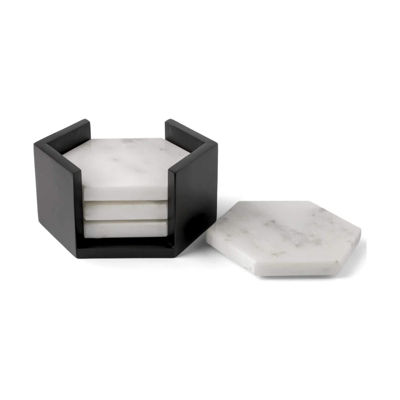 Mixology by CASA Living Glasbrikker og coasters Coaster - 4 stk. i Hvid, 1