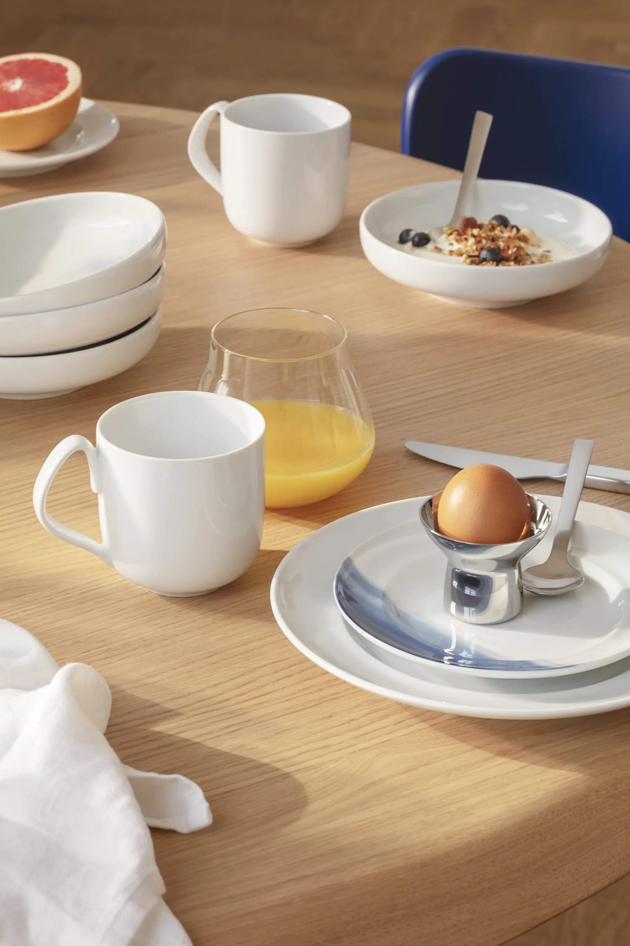 Georg Jensen Krus og kopper med hank Henning Koppel Koppel Kop - 2 stk. i Hvid, 2