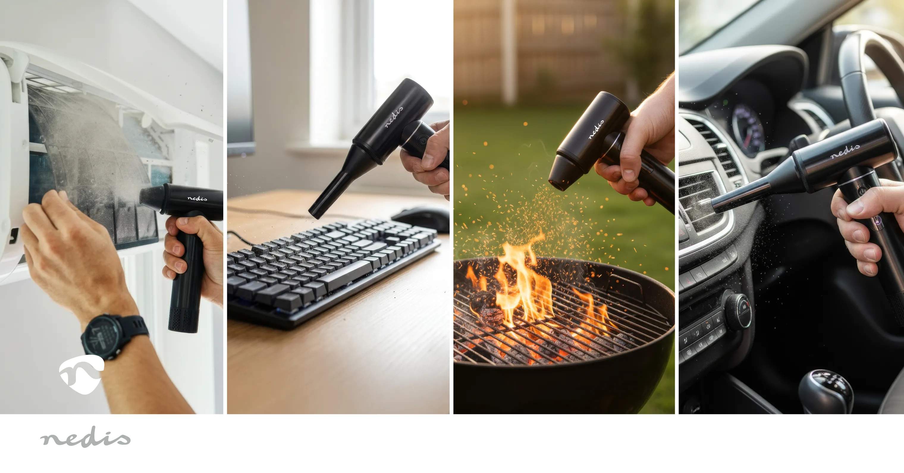 Nedis Øvrig rengøring Turbo Blæser i Sort, 3