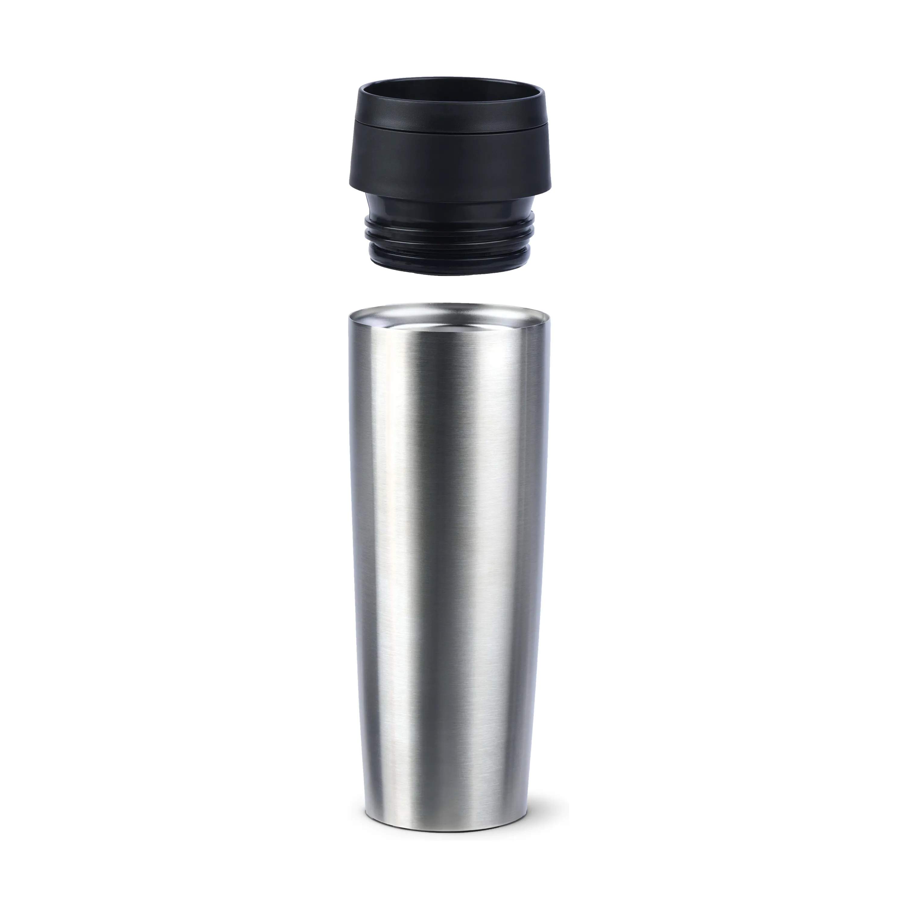 Emsa To go kopper To Go To-Go Classic Rejsekrus i Brushed stainless steel;Black, 0.5 L, 4