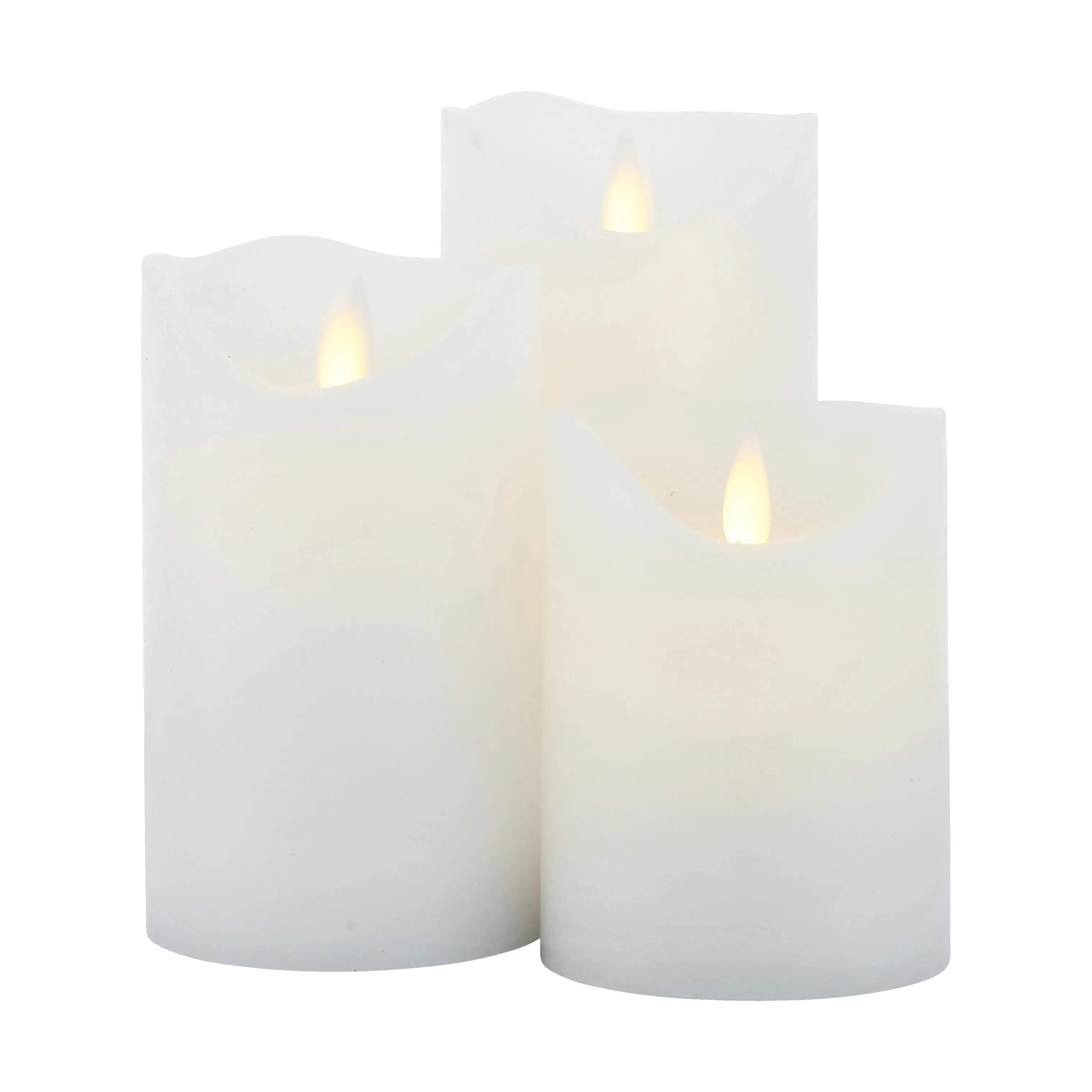 Sirius LED-lys Sara Genopladelig LED Bloklys - 3 stk. i Hvid, 1