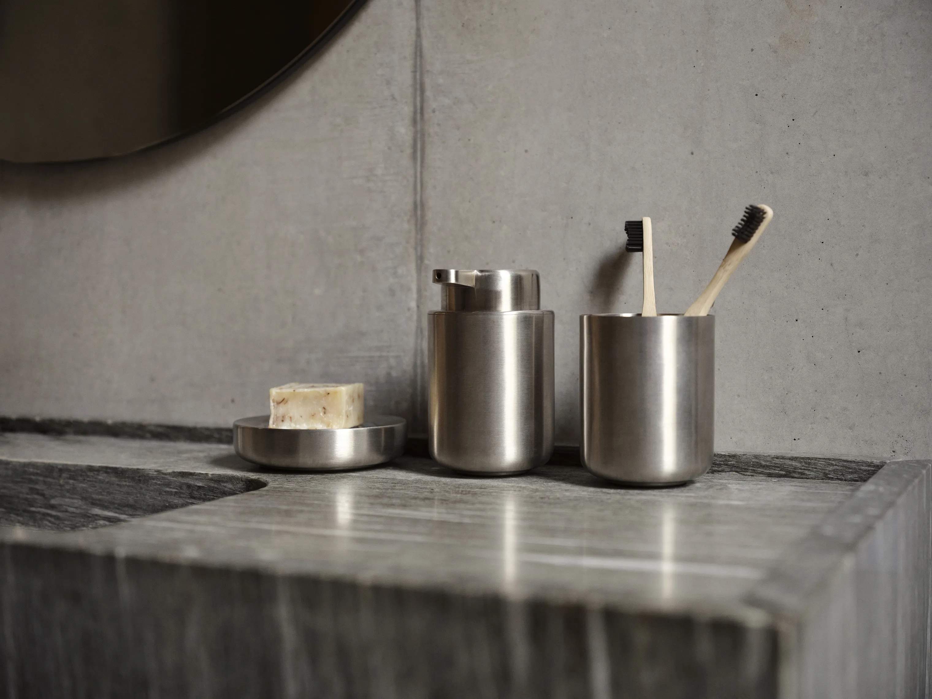 Zone Sæbedispensere Ume Sæbedispenser i Stål, 12,8 cm, 2