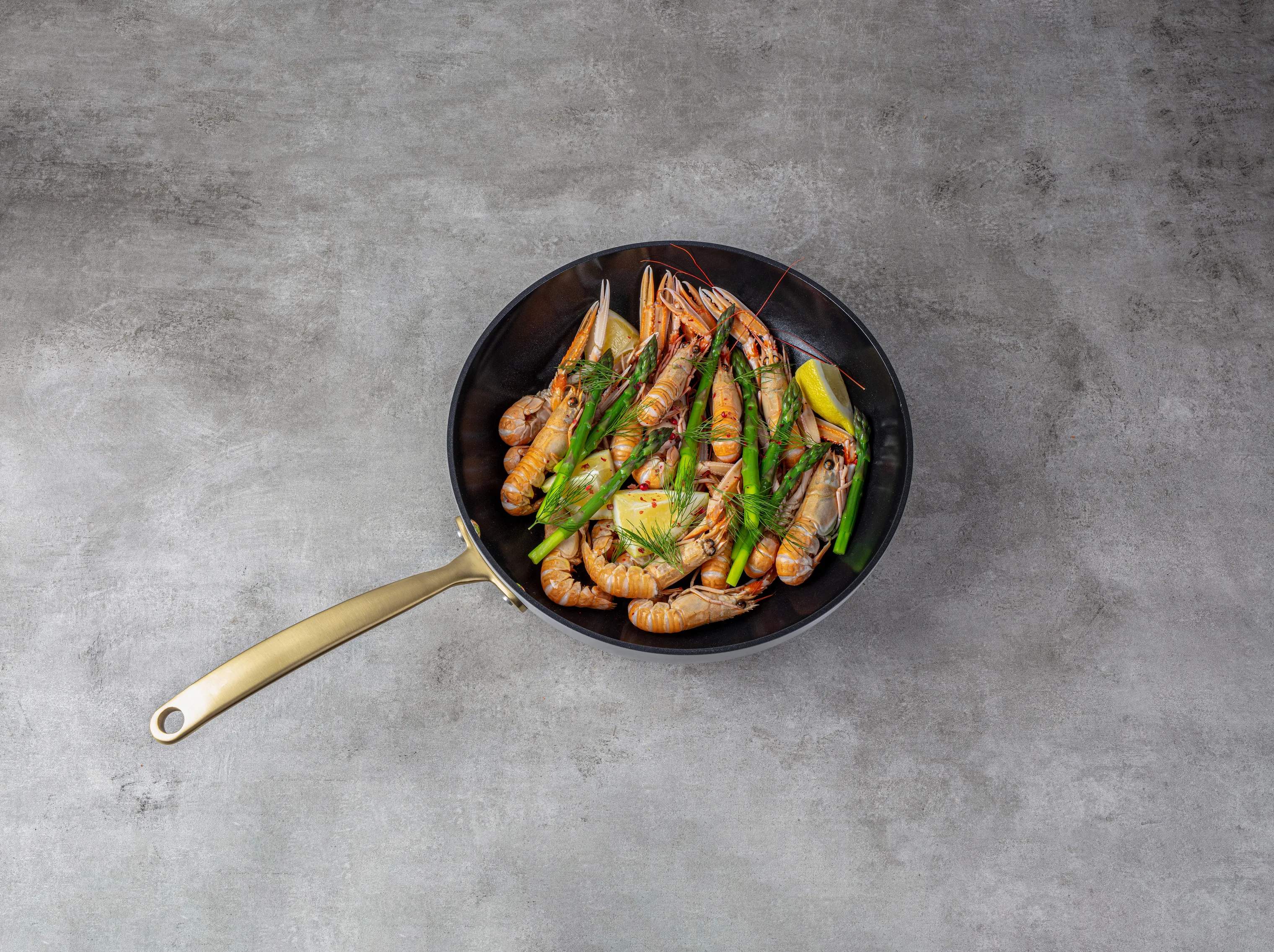 Cook & Baker Wokpander Premium Wok i Sølvfarvet/guldfarvet, 2