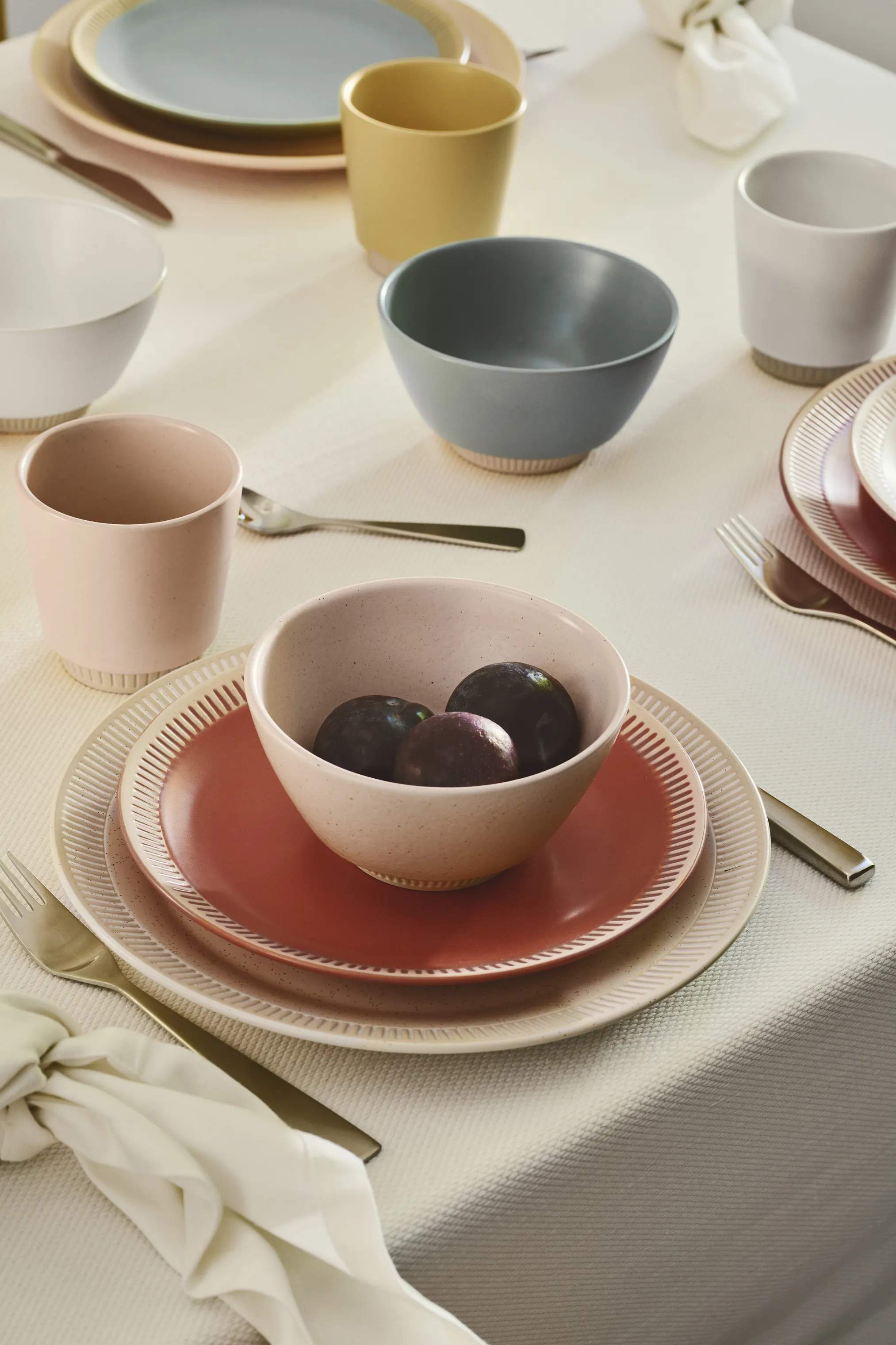 Knabstrup Keramik Frokosttallerkener Colorit Frokosttallerken i Grey, 2