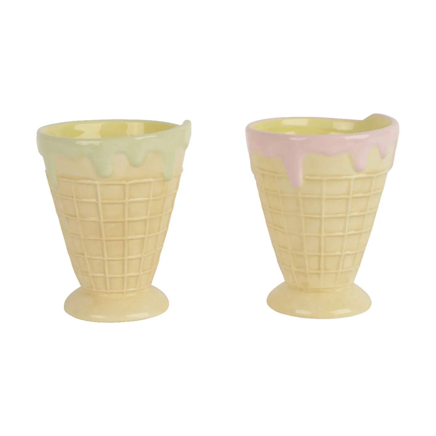 CASA Living Kage- og desserttallerkener Isbæger - 2 stk. i Multifarvet, 1