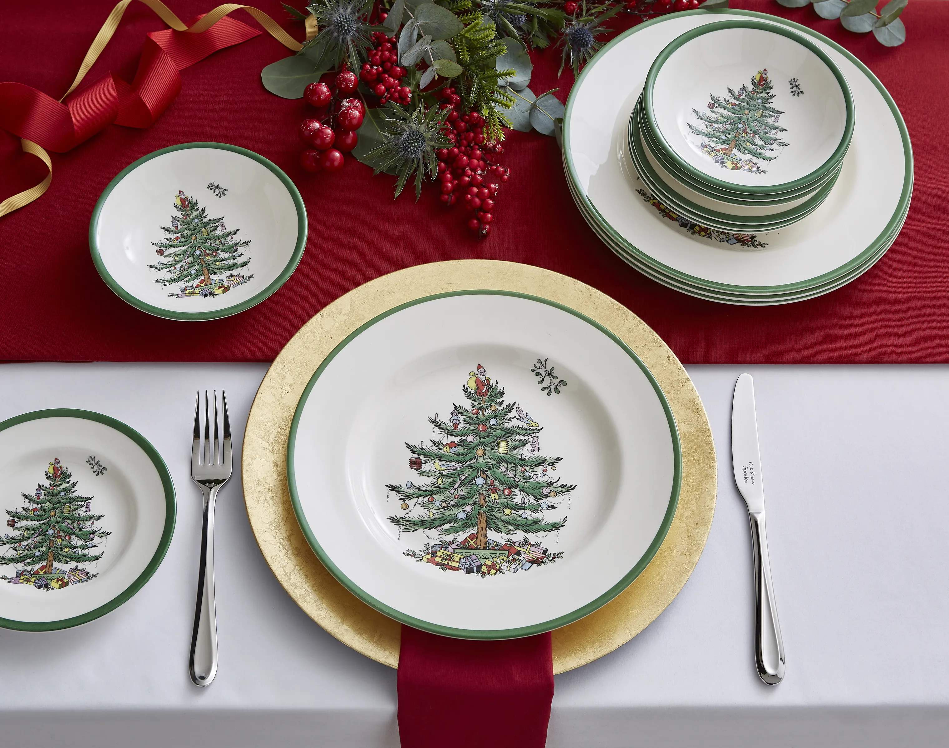 Spode Middagstallerkener Christmas Tree Middagstallerken i 27,5 cm, 2