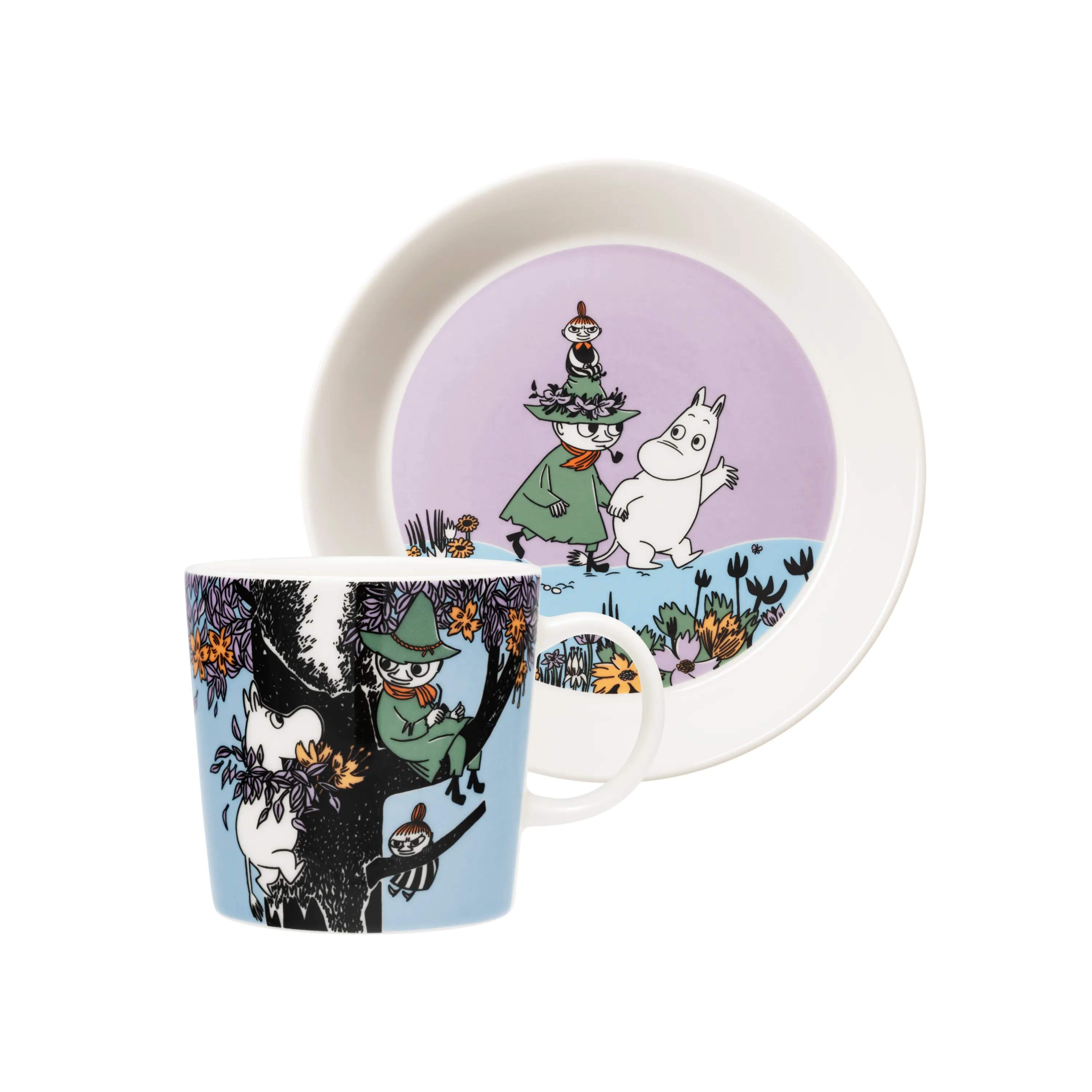 Moomin Arabia Frokosttallerkener Venner for evigt Stelsæt - 2 dele i Venner forevigt, 1