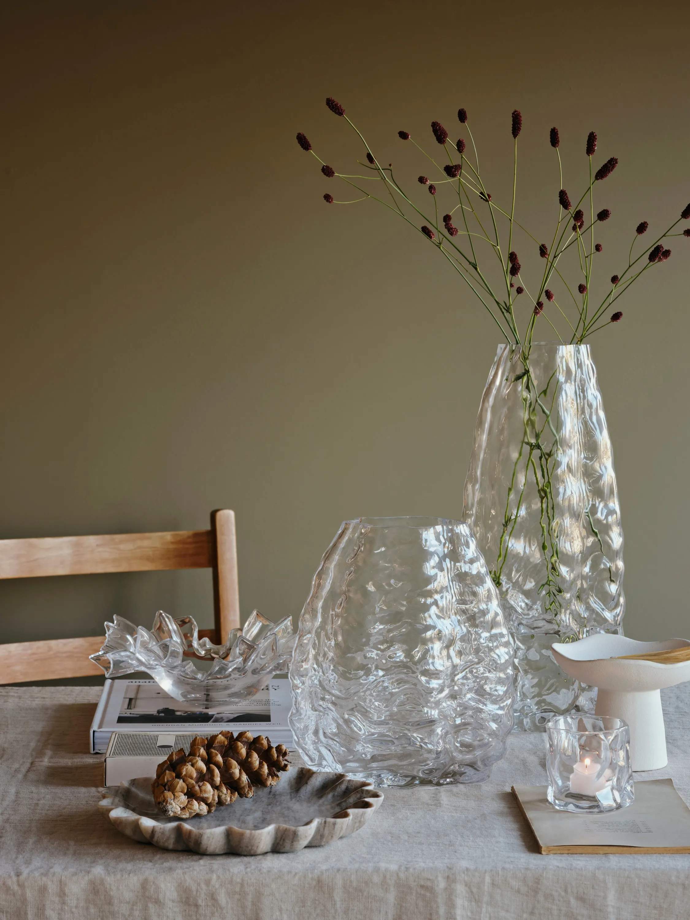 Broste Copenhagen Vaser Milla Vase i Klar, 25 cm, 2