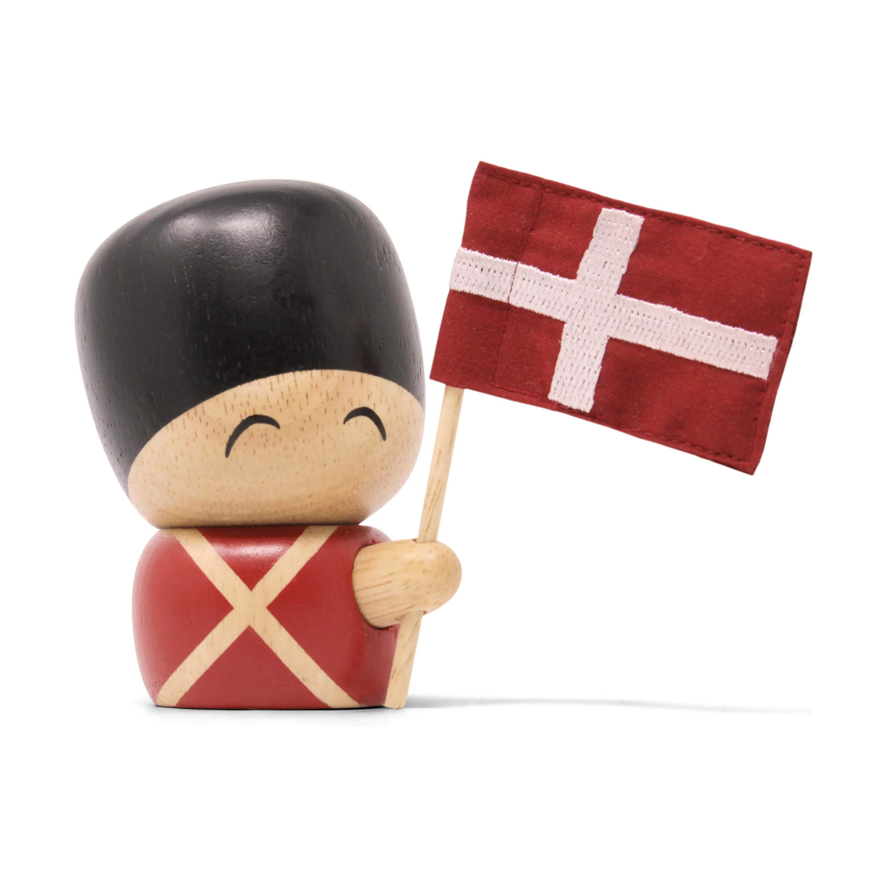 Garder med flag - Henrik, rød/sort/natur, large