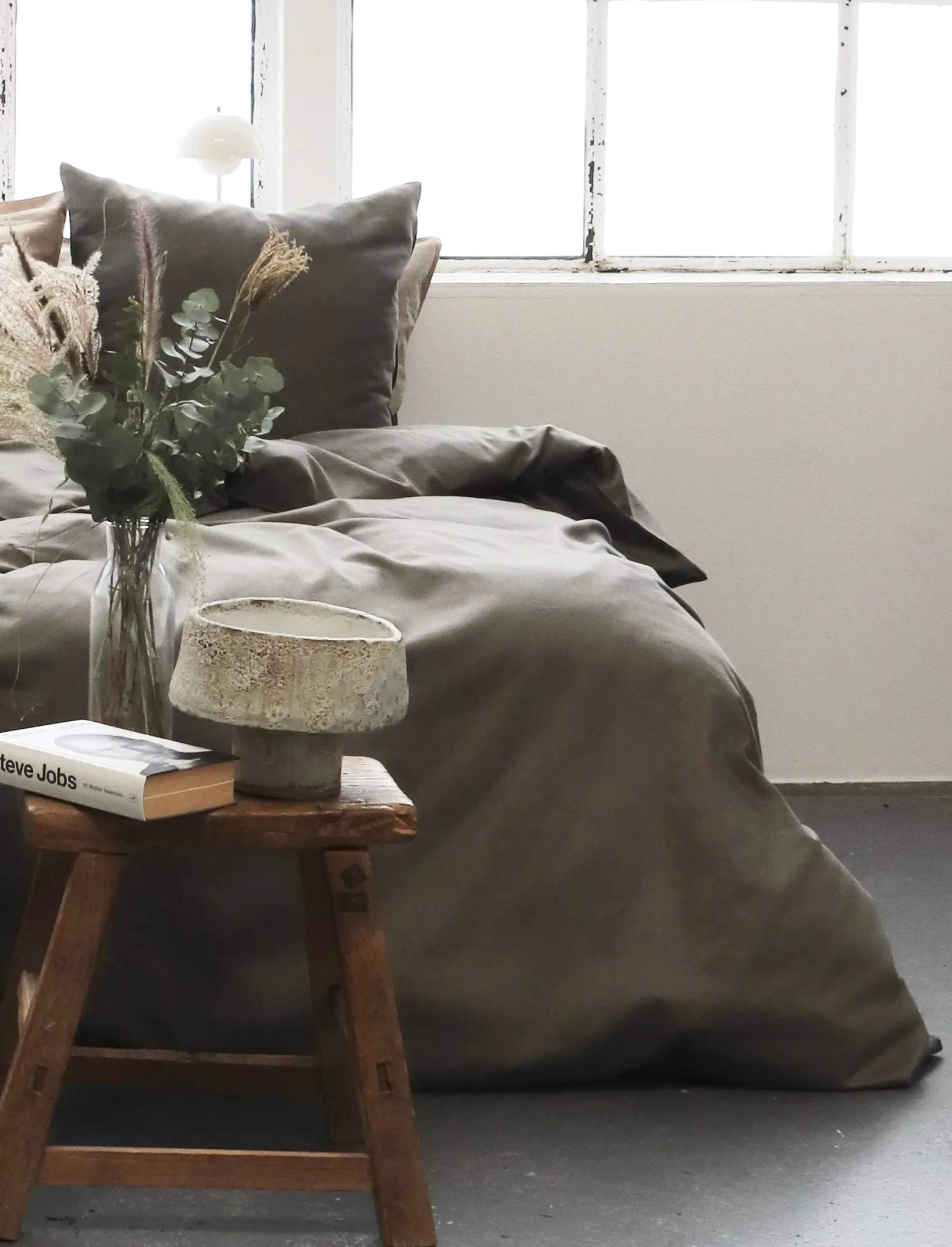 omhu Sengetøj Micro Tern Sengetøj i Olive, B140 x L220 cm, 2
