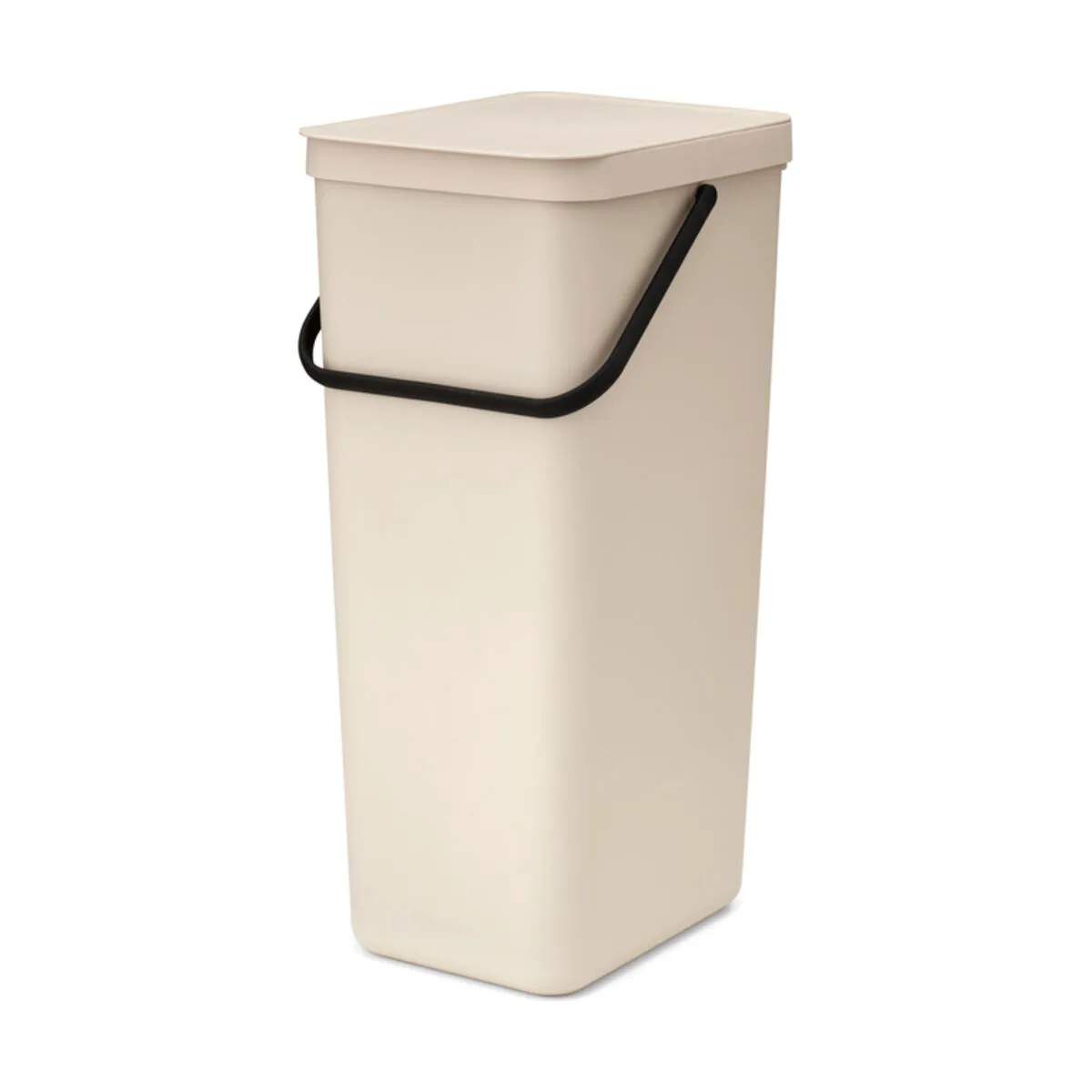 Brabantia Spande uden pedal Sort & Go Affaldsspand i Soft Beige, 40 L, 1