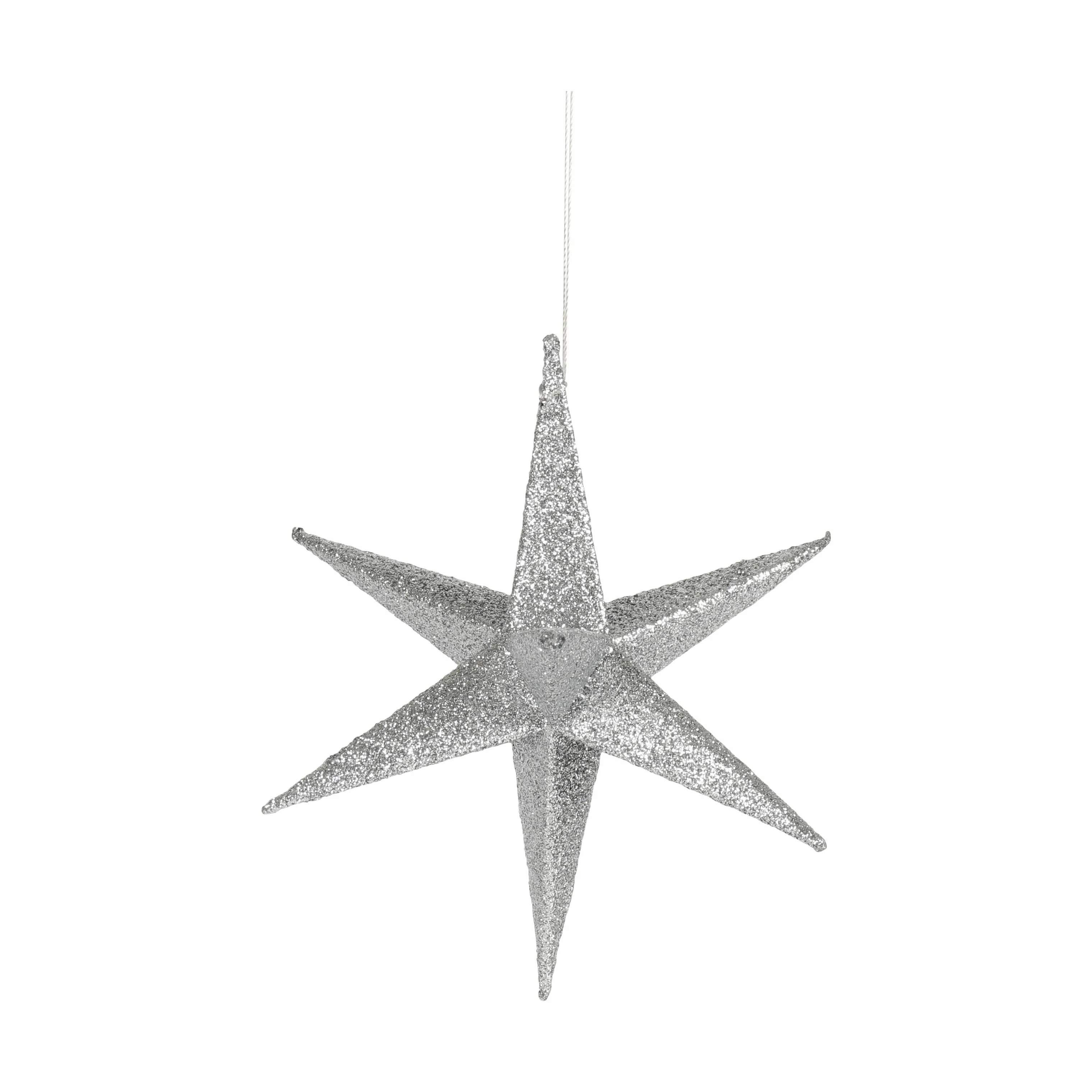Casa Christmas Juleophæng December feeling Papirstjerne 3D i Sølvfarvet, 12 cm, 1