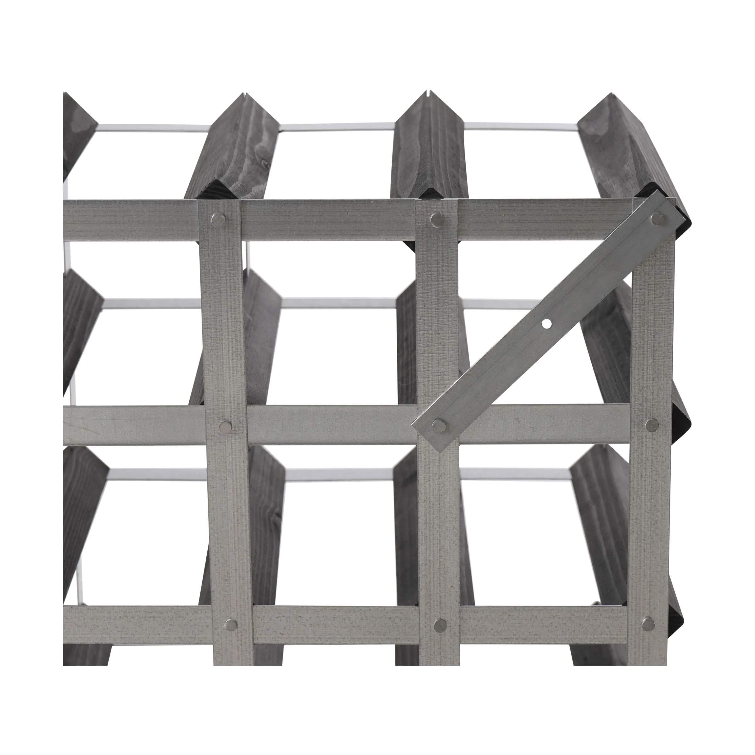 Traditional Wine Racks Vinreoler Vinreol i Sort Asketræ, 3