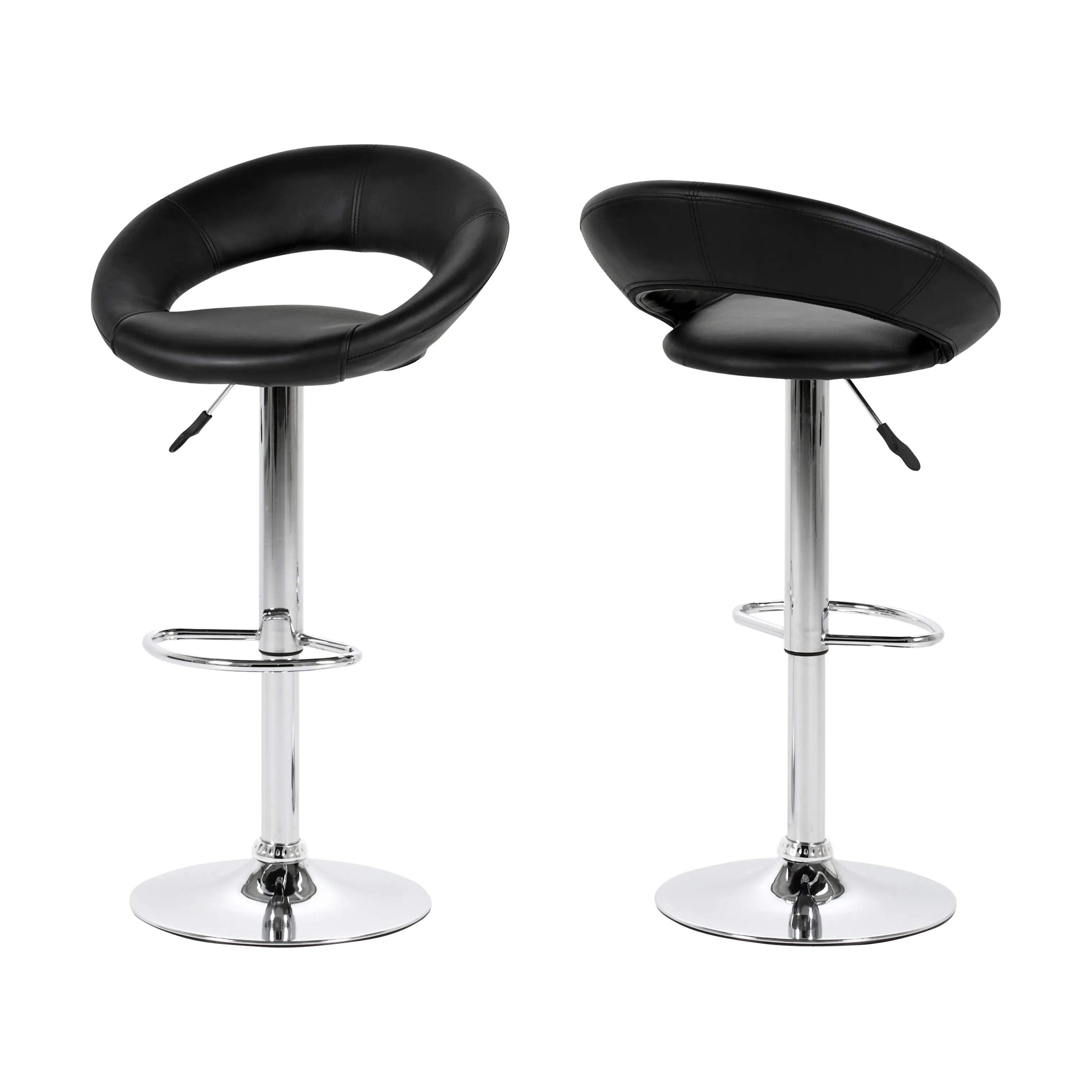 CASA Living Barstole Plump Barstol - 2 stk i Sort, 4