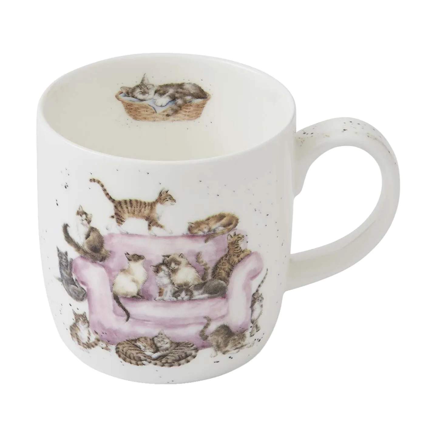 Royal Worcester Krus og kopper med hank Wrendale Krus - Cattitude i Katte, 1